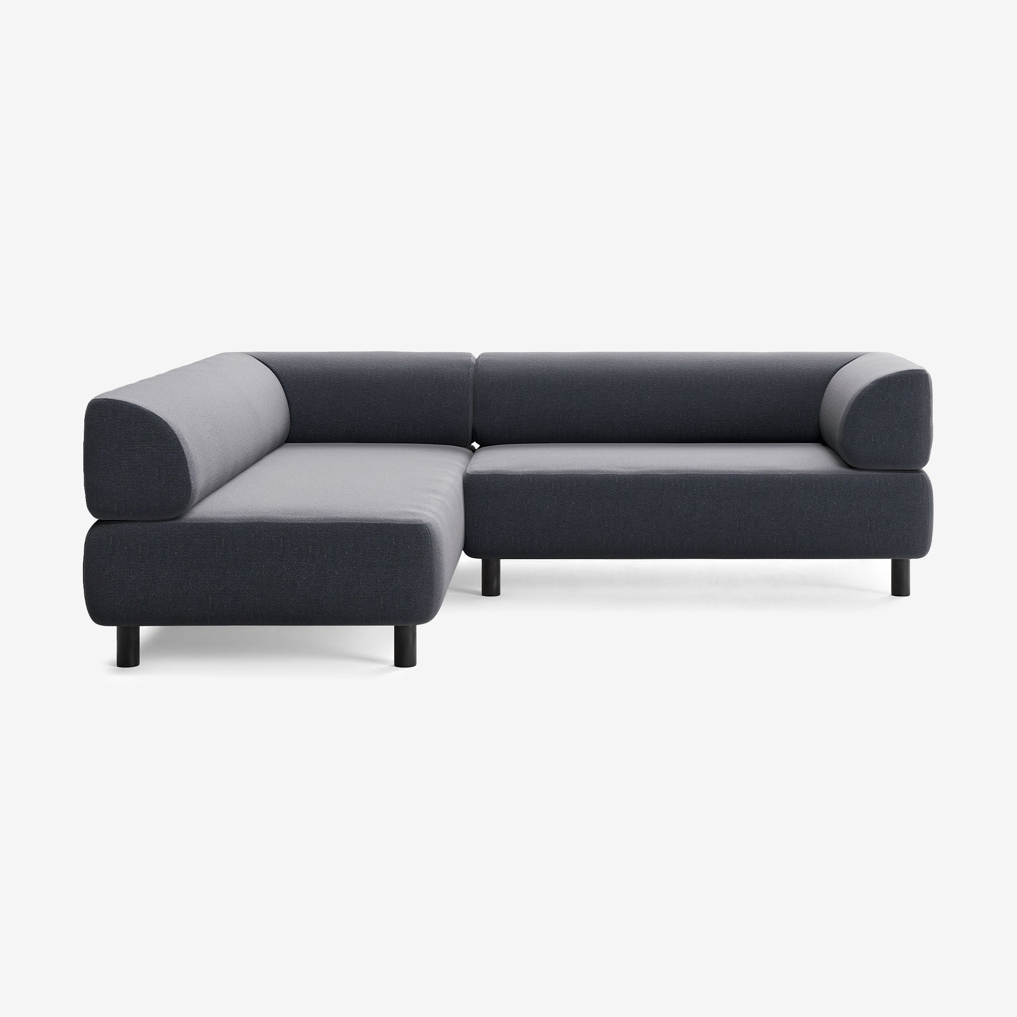 Bolder Sofa 245x200 Rechts Heritage Indigo Schwarz