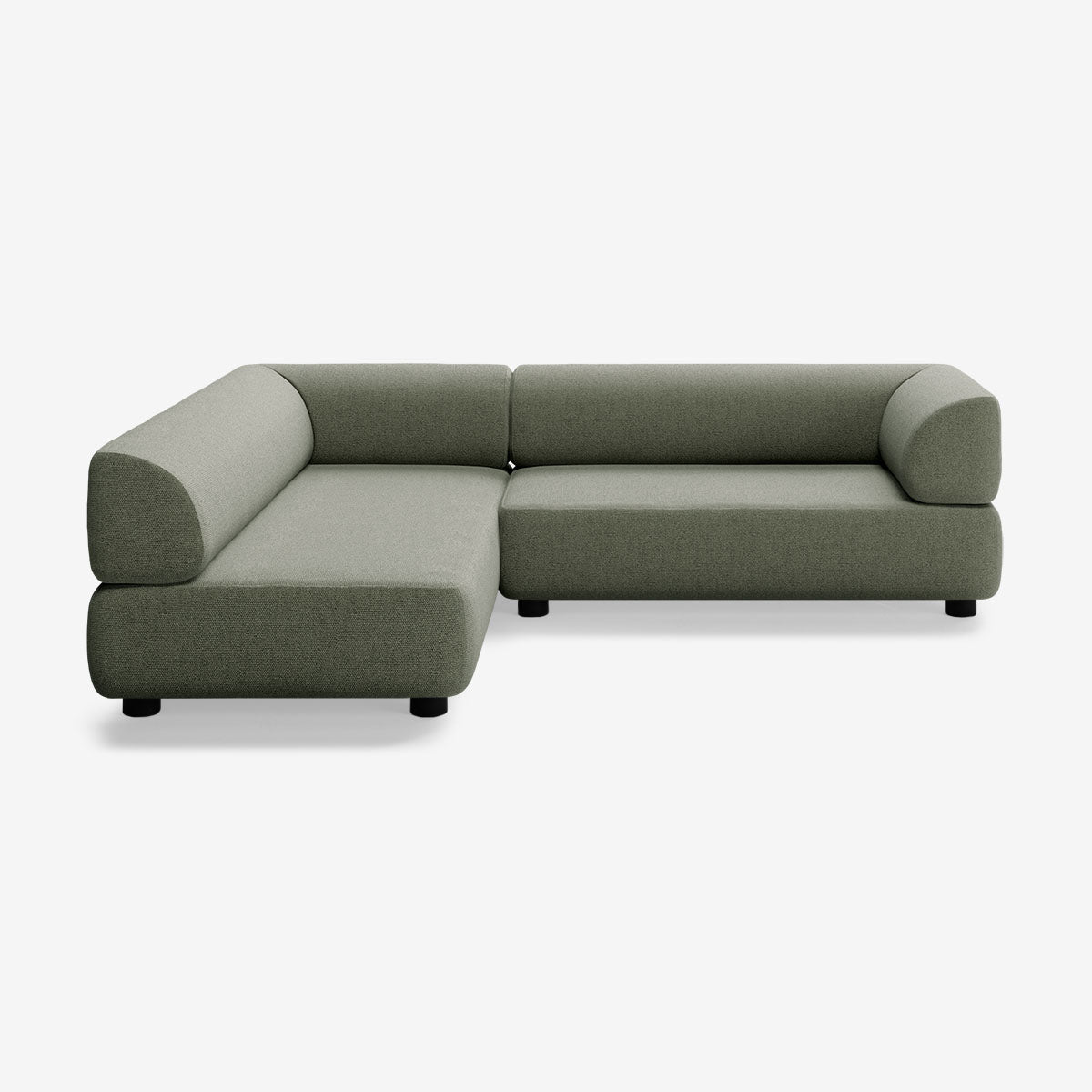 Bolder Sofa 245x200 Rechts Heritage Leaf Niedrige Beine