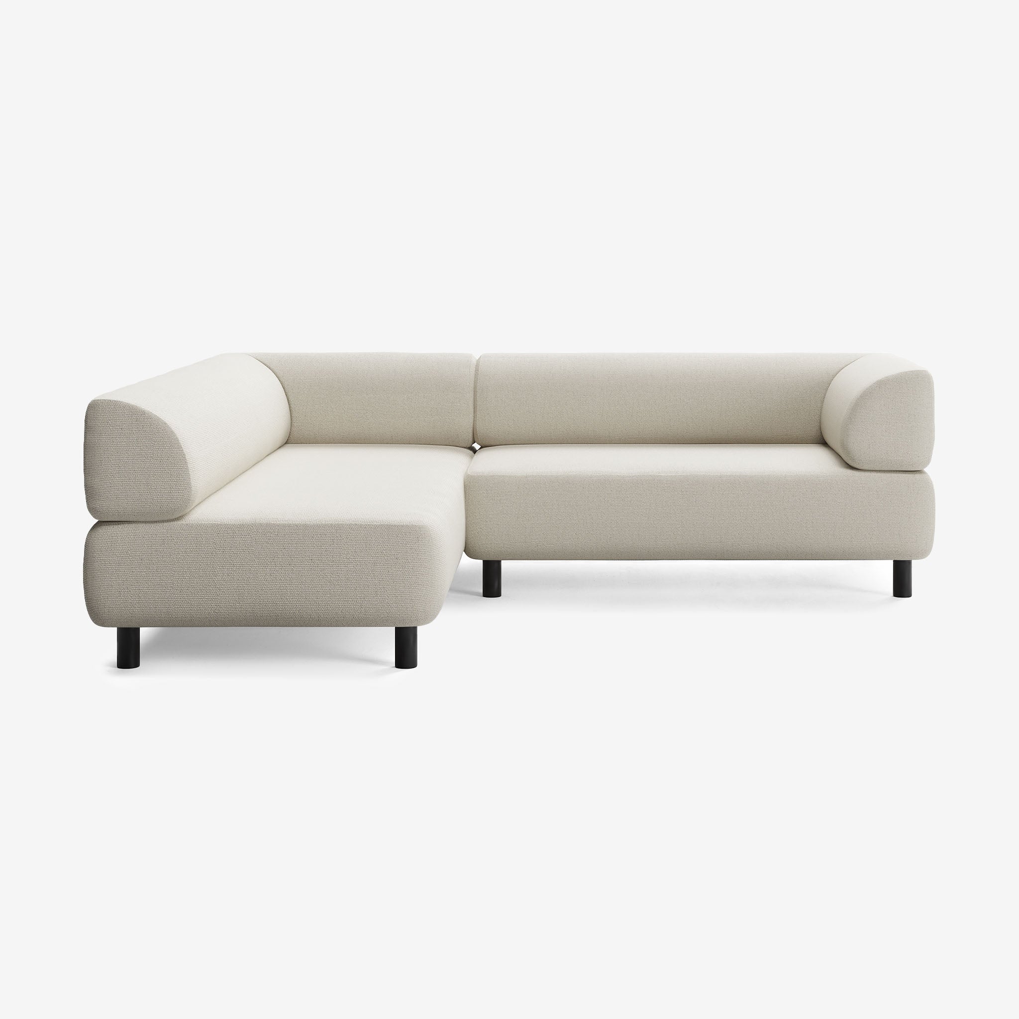 Bolder Sofa 245x200 Rechts Heritage Papyrus Schwarz