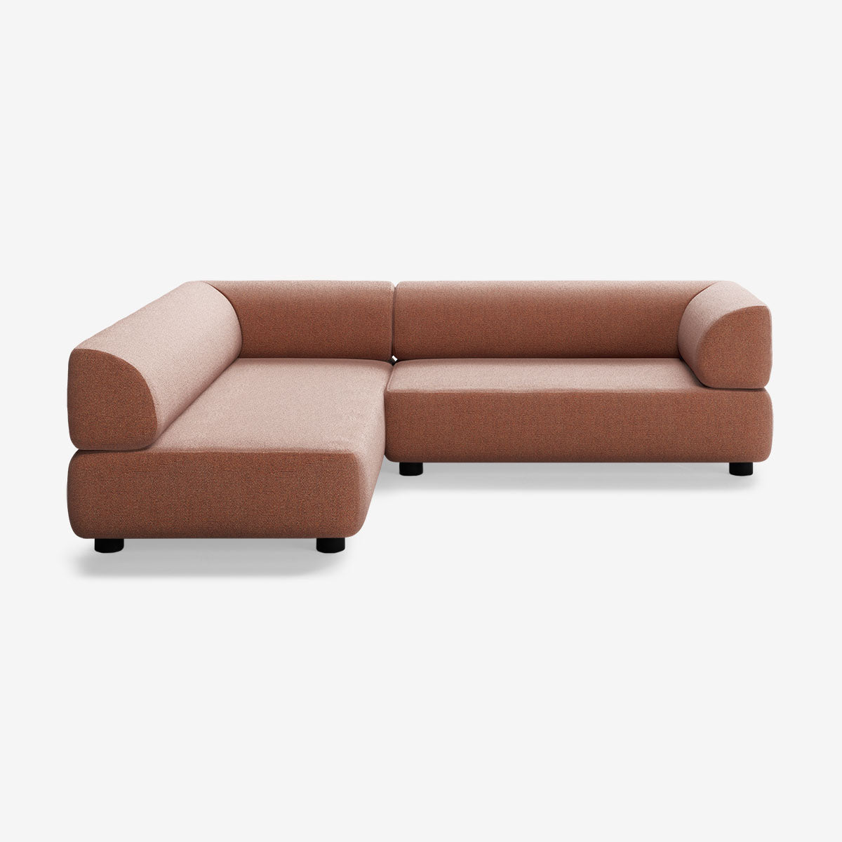 Bolder Sofa 245x200 Rechts Heritage Rust Niedrige Beine