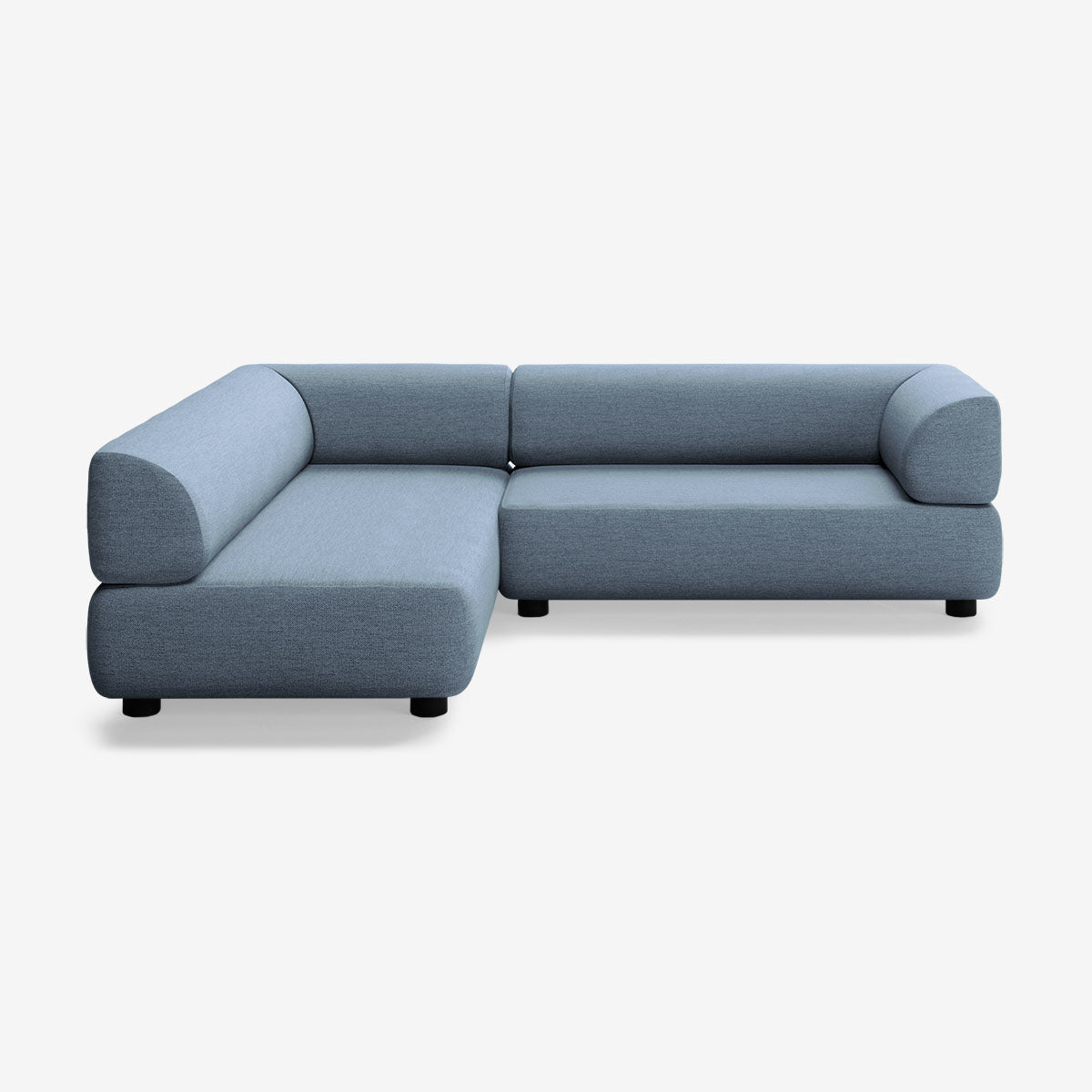 Bolder Sofa 245x200 Rechts Nantes Carbon Sky Niedrige Beine