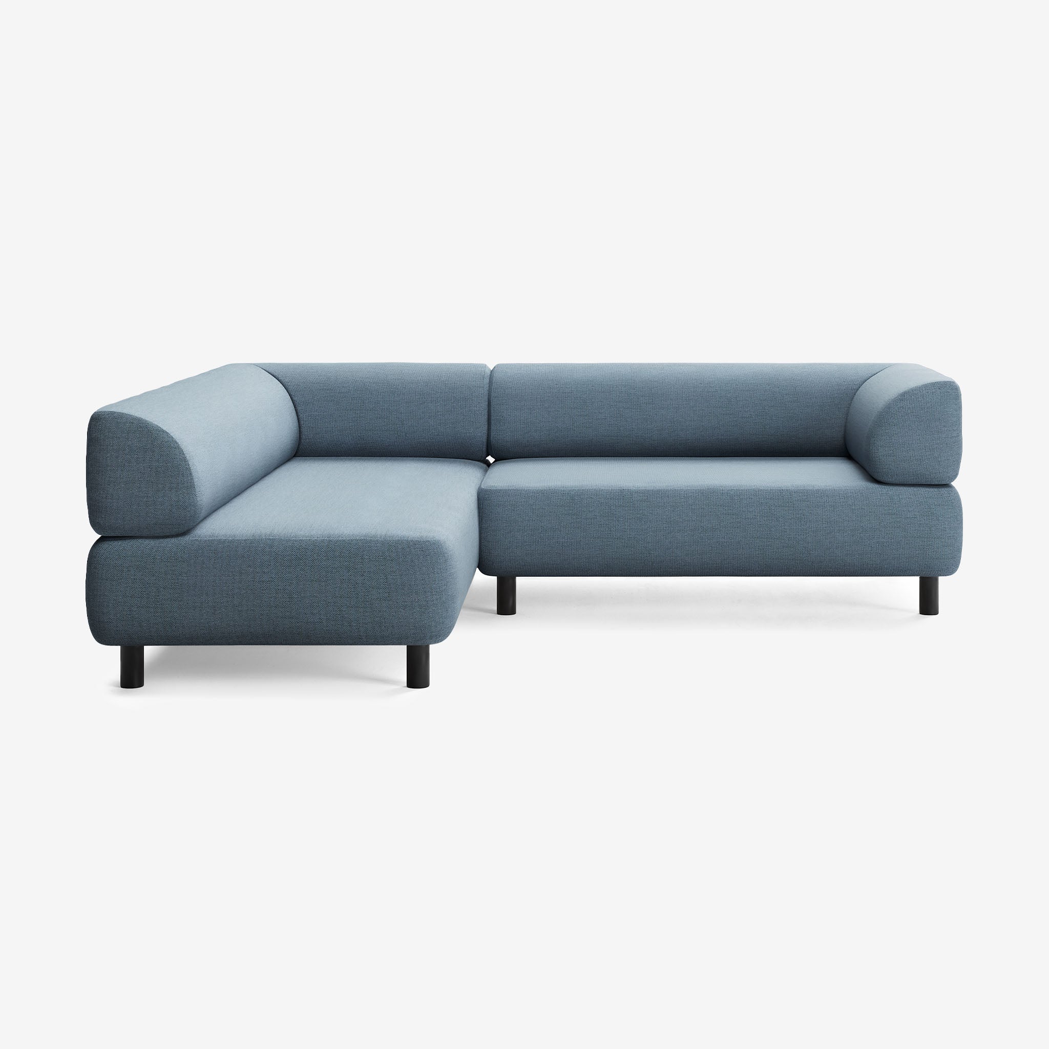 Bolder Sofa 245x200 Rechts Nantes Carbon Sky Schwarz