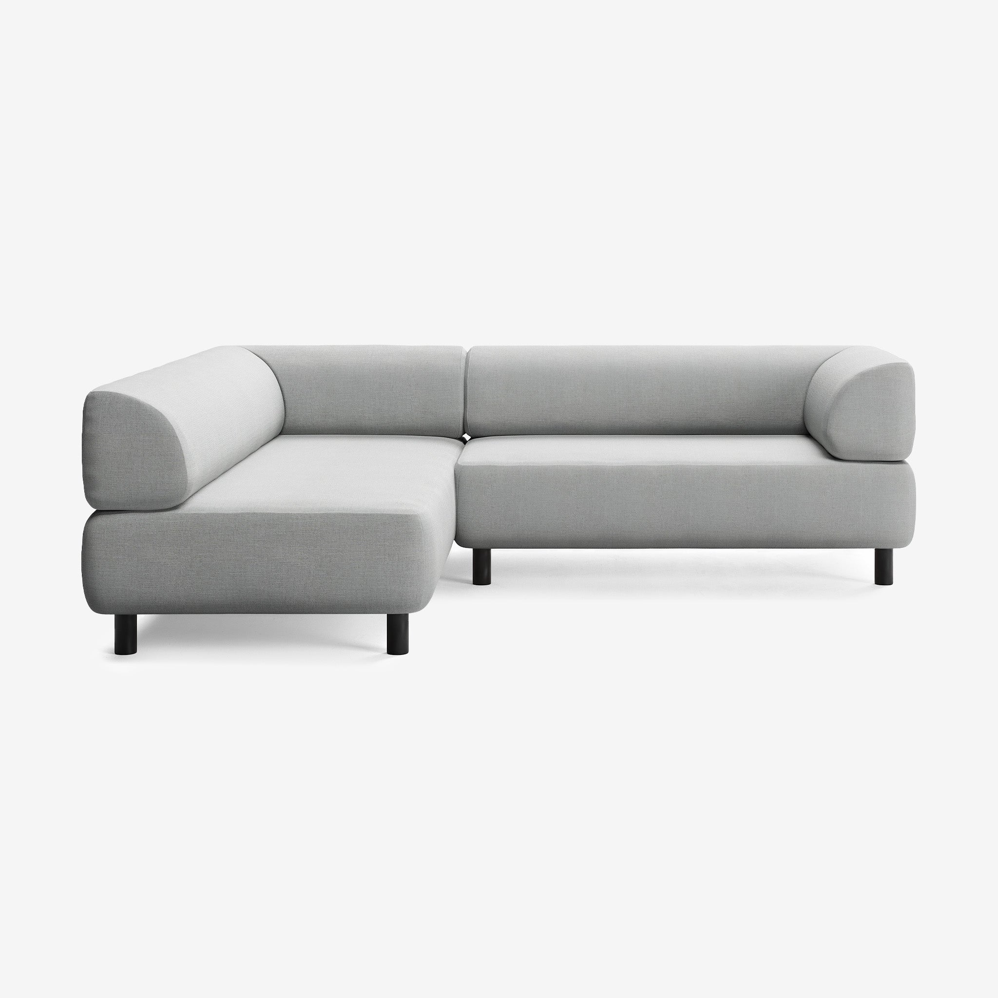 Bolder Sofa 245x200 Rechts Nantes Grey Chine Schwarz