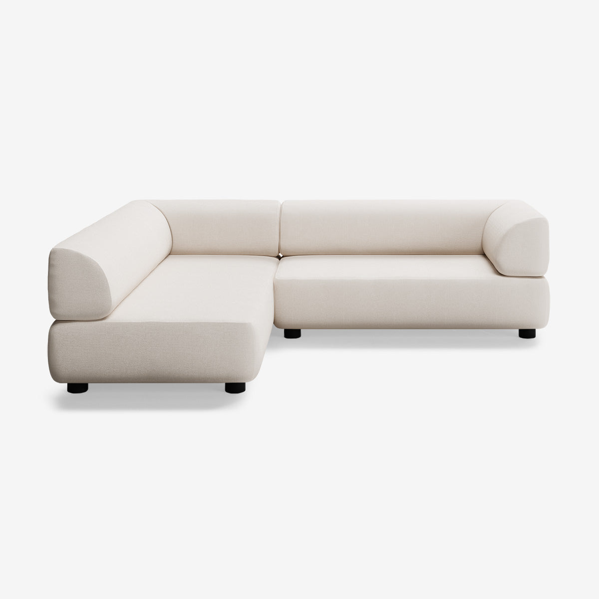Bolder Sofa 245x200 Rechts Nantes Linen Chalk Niedrige Beine