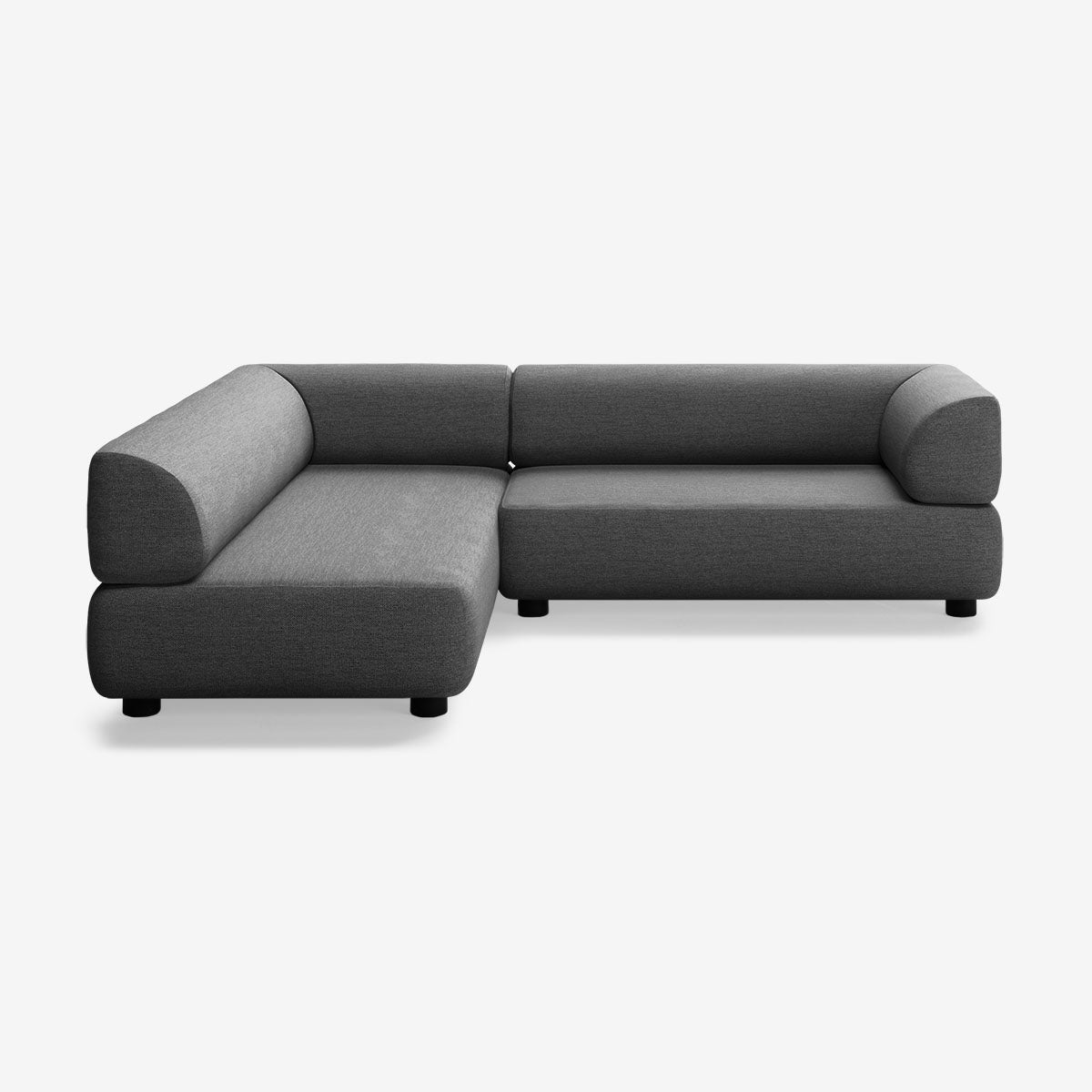 Bolder Sofa 245x200 Rechts Nantes Sooty Niedrige Beine