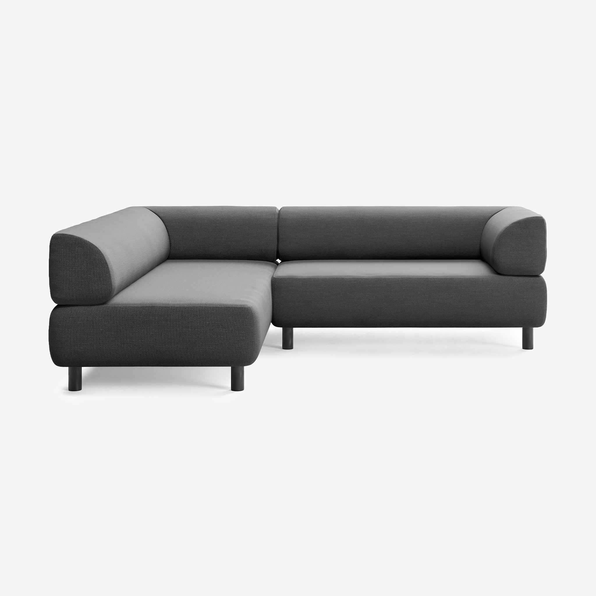 Bolder Sofa 245x200 Rechts Nantes Sooty Schwarz