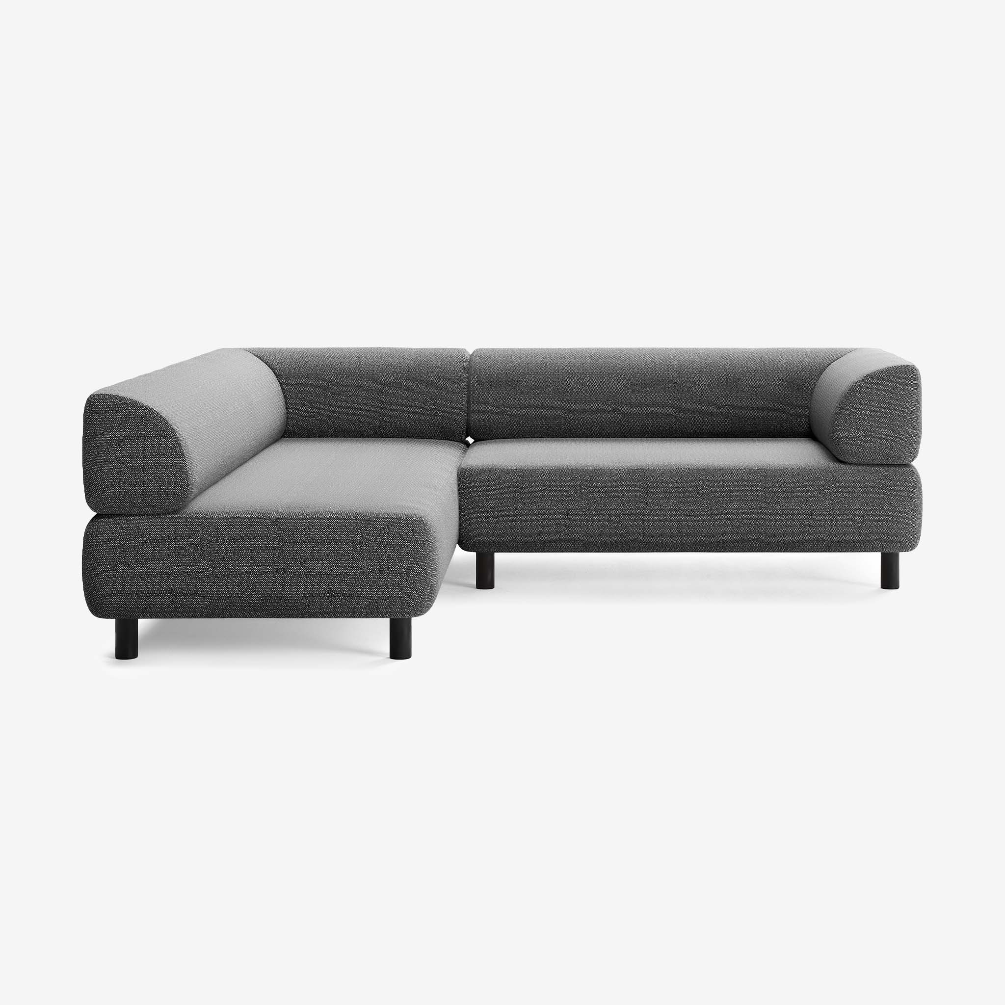 Bolder Sofa 245x200 Rechts Savant Tornado Schwarz