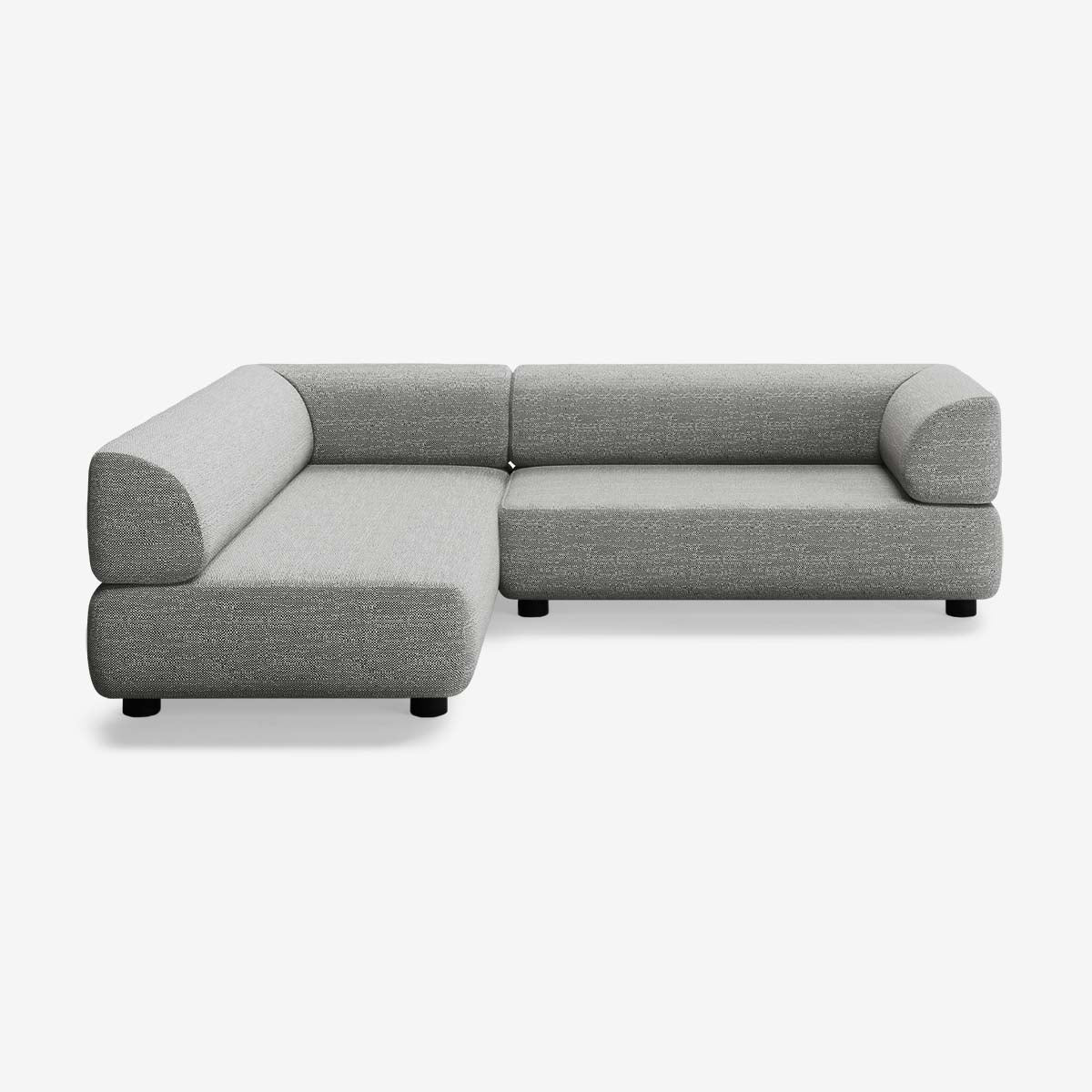 Bolder Sofa 245x200 Rechts Savant Zinc Niedrige Beine