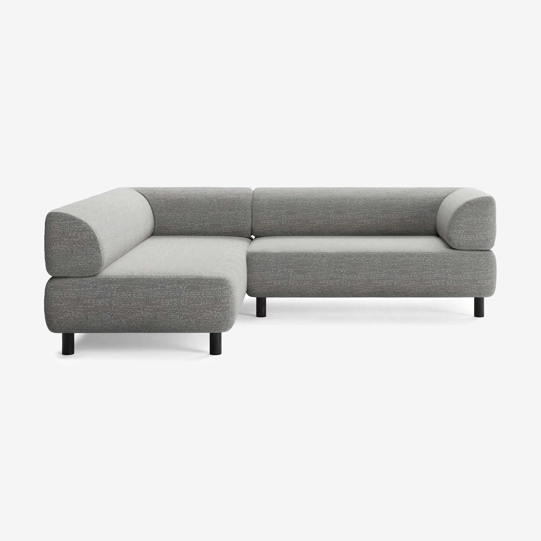 Bolder Sofa 245x200 Rechts Savant Zinc Schwarz
