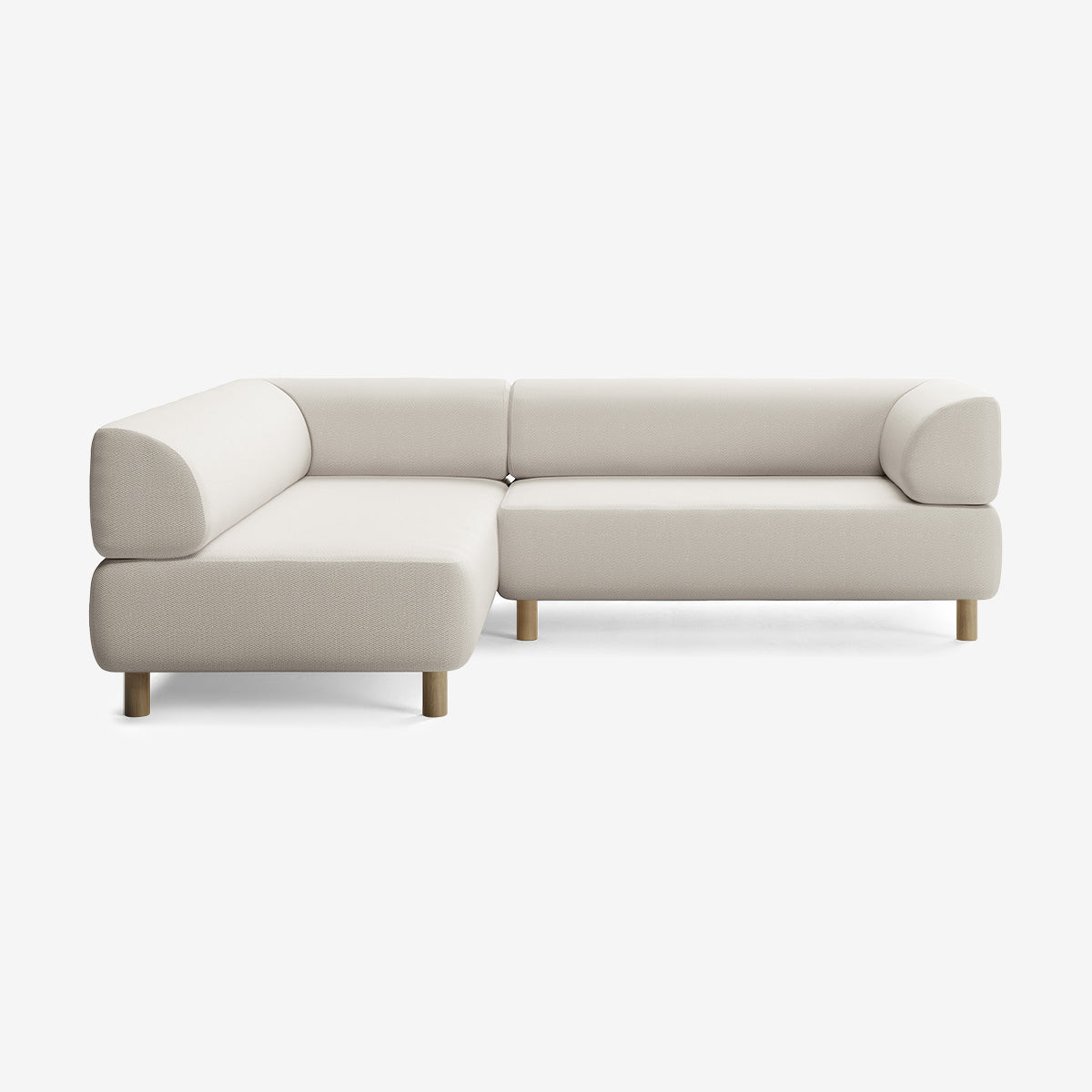Bolder Sofa 245x200 cm 4-Sitzer Rechts Beine Eiche Loop Marble