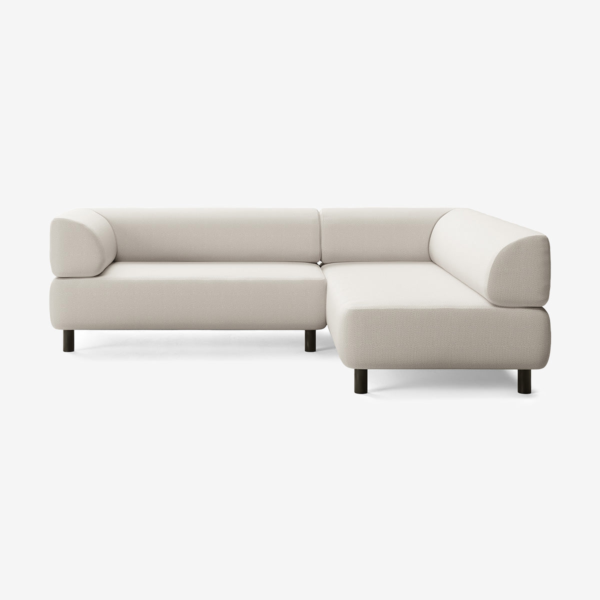 Bolder Sofa 245x200 cm niedrige Füße 4-Sitzer Rechts Beine Schwarz Loop Marble