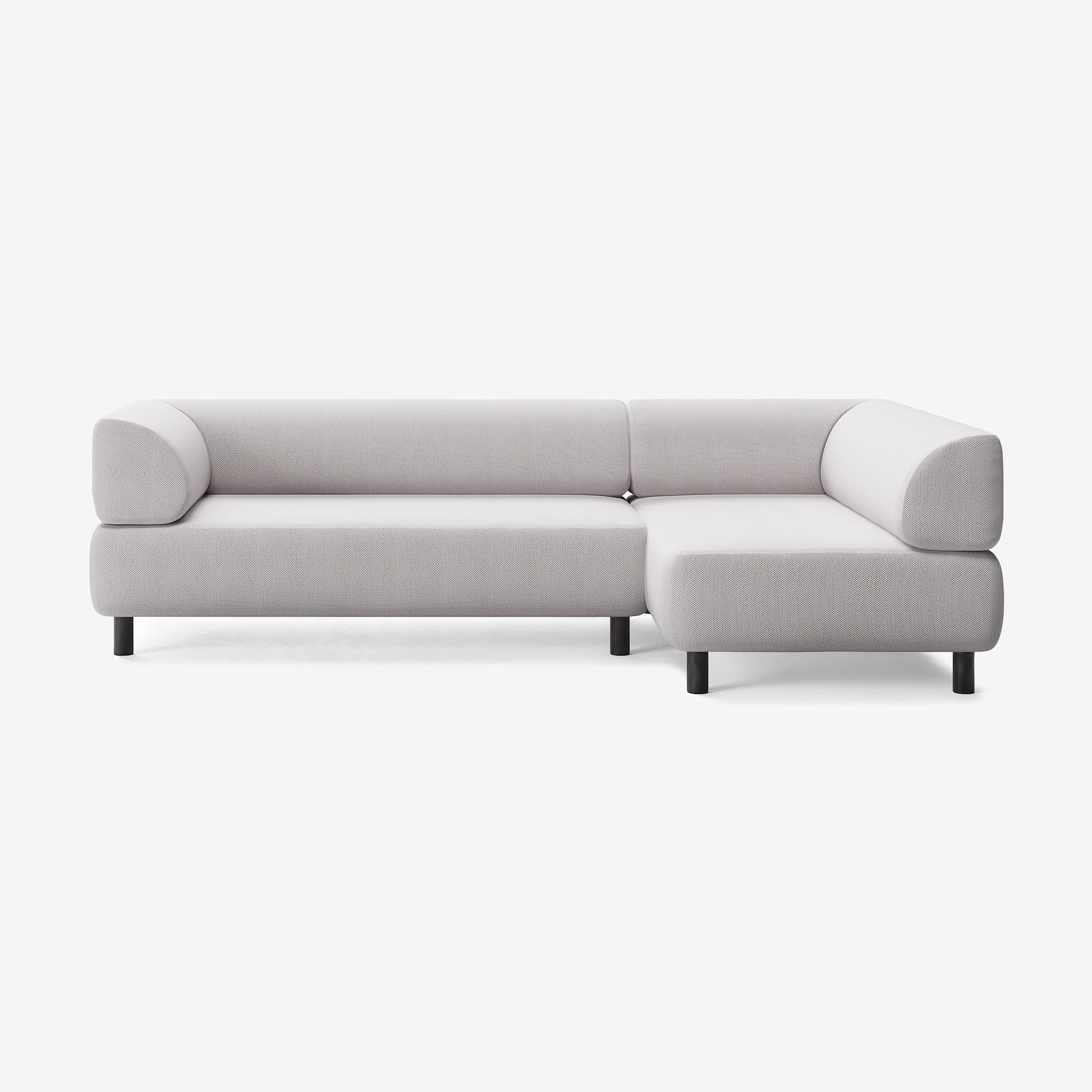 Bolder Sofa 265x150 Links Arc Concrete Schwarz