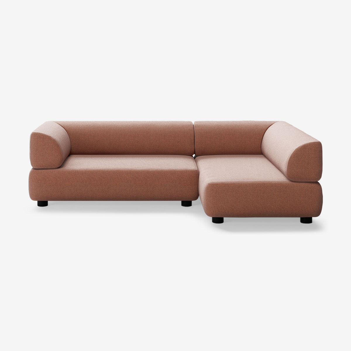 Bolder Sofa 265x150 Links Heritage Rust Niedrige Beine
