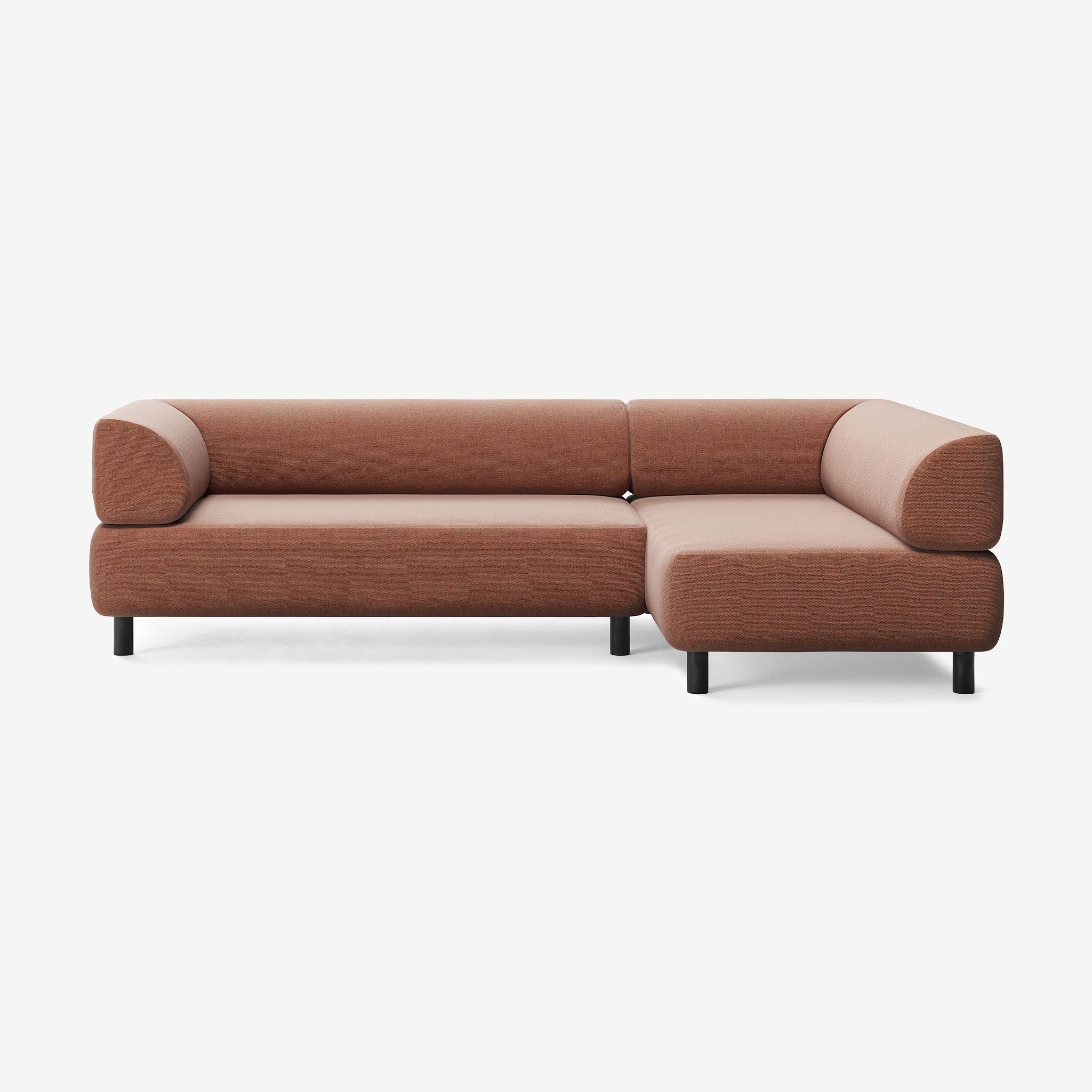 Bolder Sofa 265x150 Links Heritage Rust Schwarz