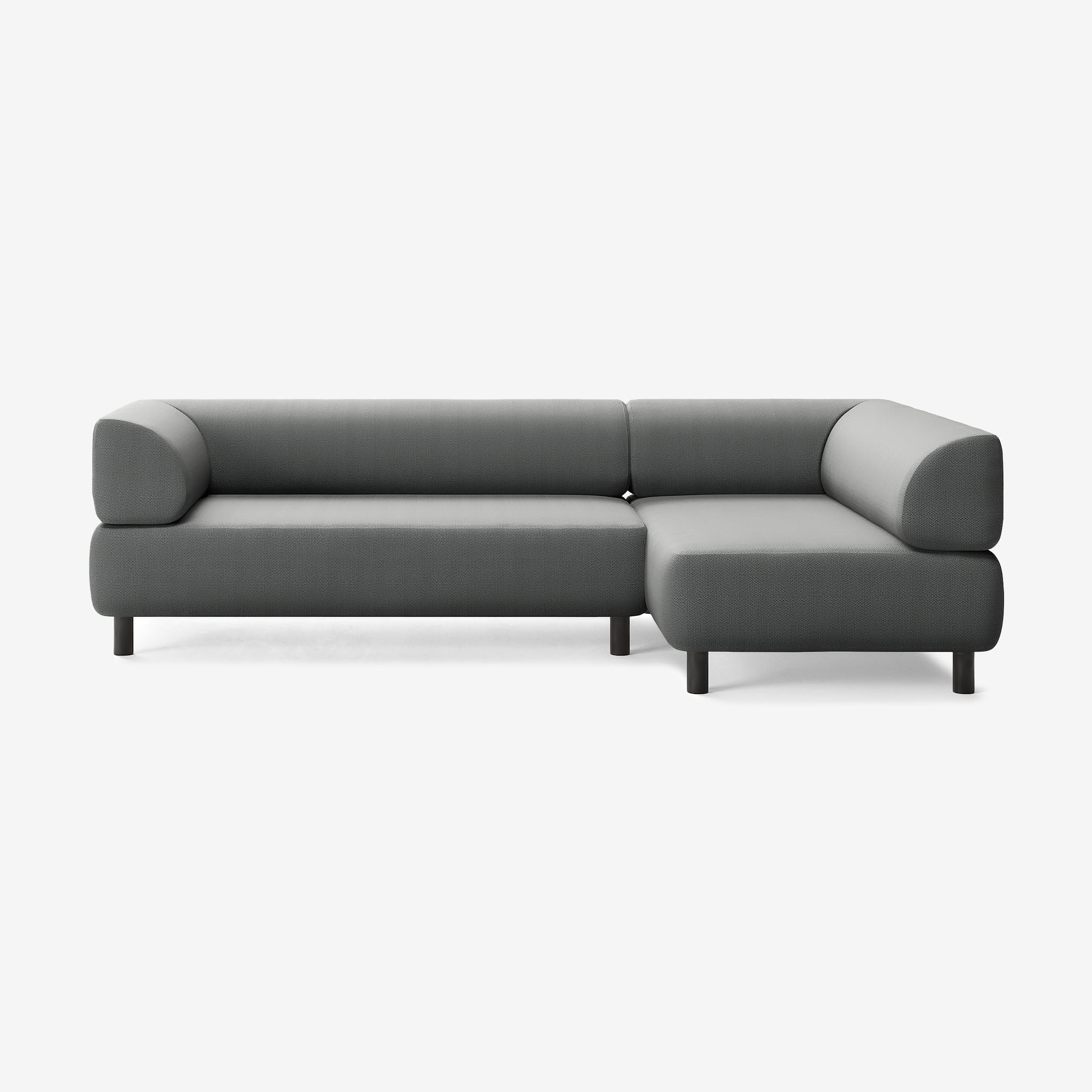 Bolder Sofa 265x150 Links Loop Charcoal Schwarz