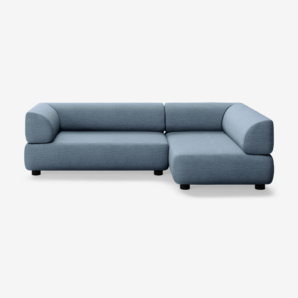 Bolder Sofa 265x150 Links Nantes Carbon Sky Niedrige Beine