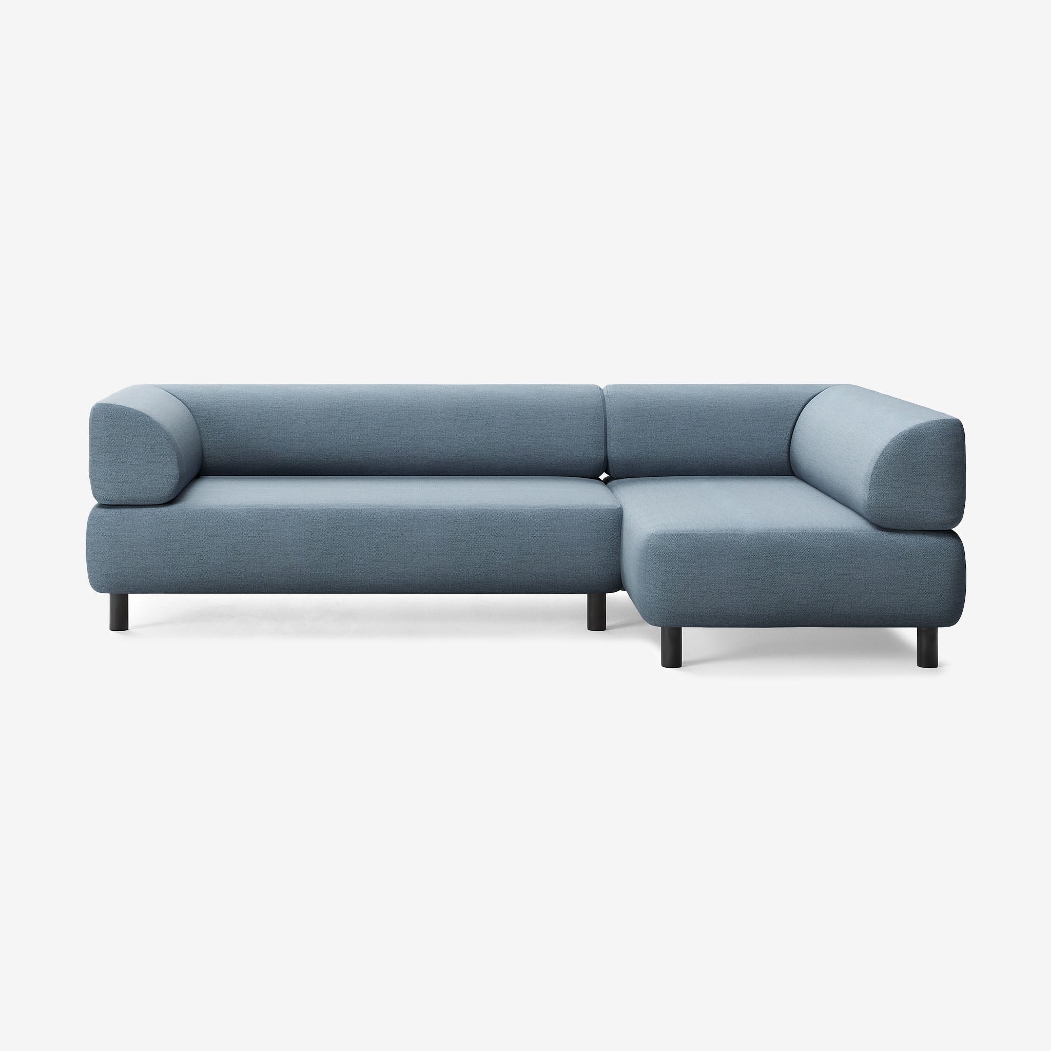 Bolder Sofa 265x150 Links Nantes Carbon Sky Schwarz
