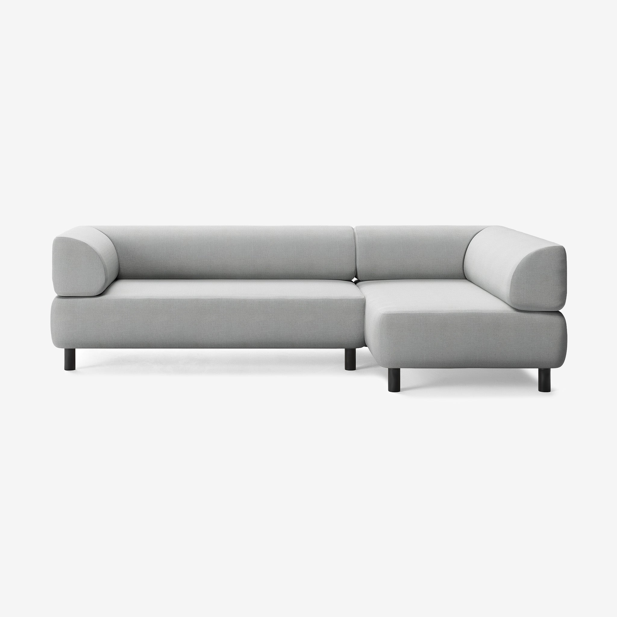 Bolder Sofa 265x150 Links Nantes Grey Chine Schwarz