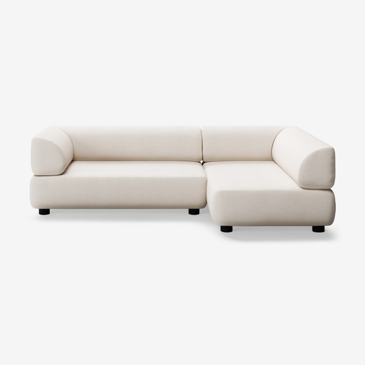 Bolder Sofa 265x150 Links Nantes Linen Chalk Niedrige Beine