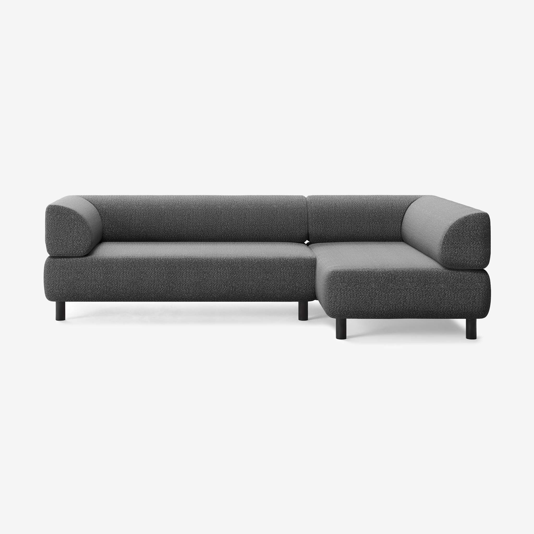 Bolder Sofa 265x150 Links Savant Tornado Schwarz