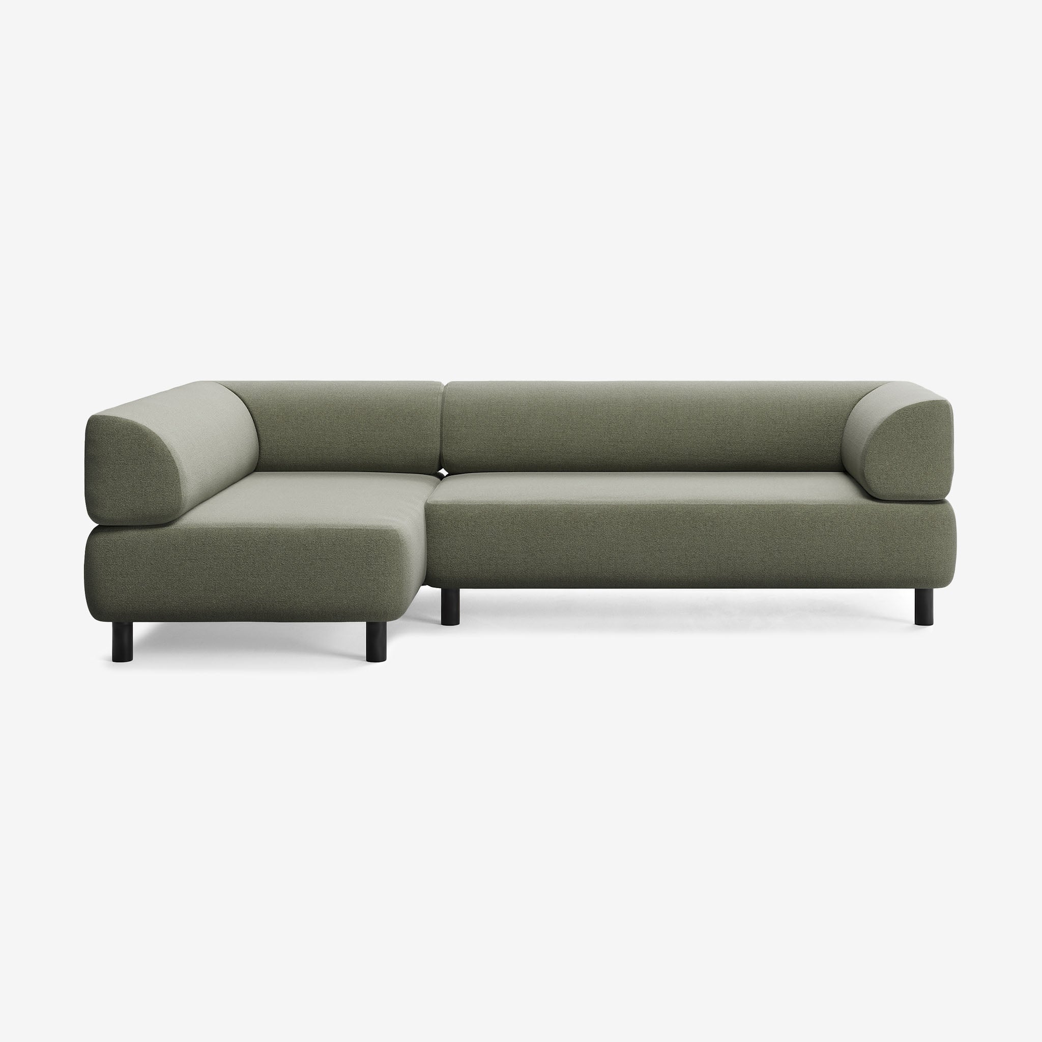 Bolder Sofa 265x150 Rechts Heritage Leaf Schwarz