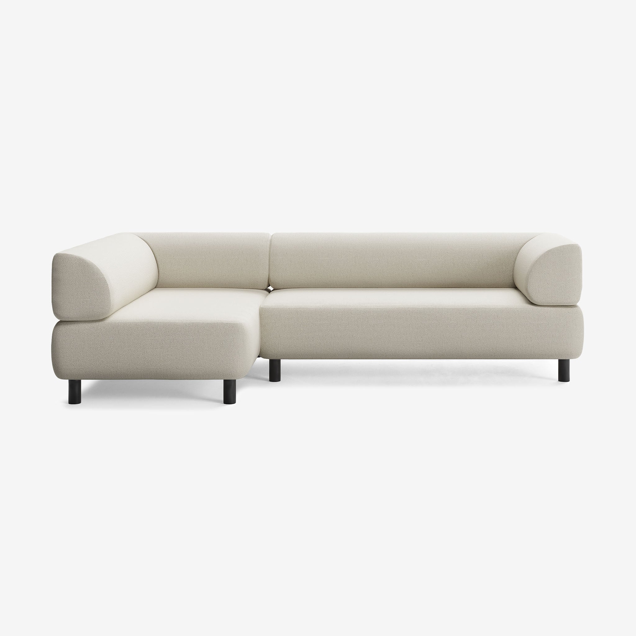 Bolder Sofa 265x150 Rechts Heritage Papyrus Schwarz