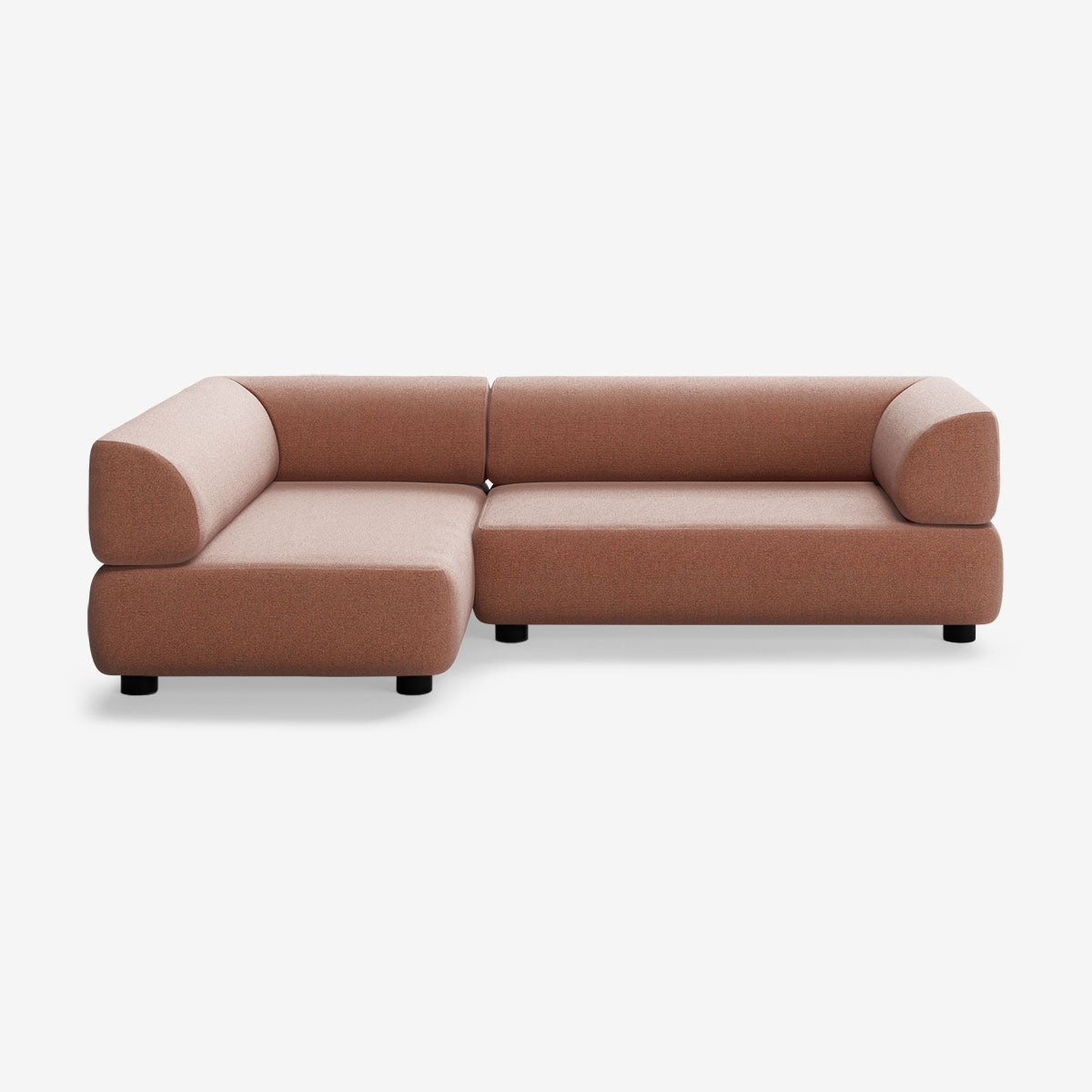 Bolder Sofa 265x150 Rechts Heritage Rust Niedrige Beine
