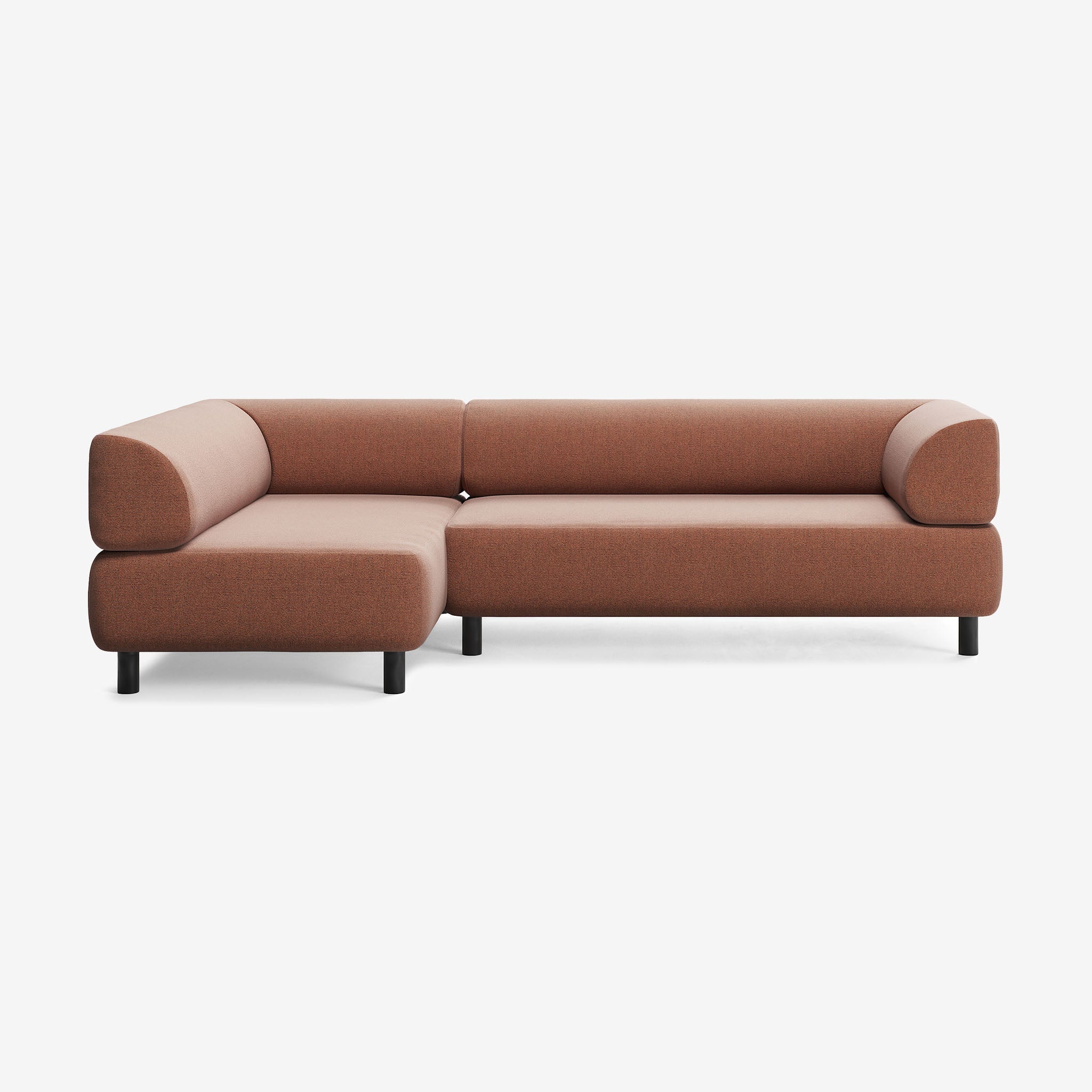 Bolder Sofa 265x150 Rechts Heritage Rust Schwarz