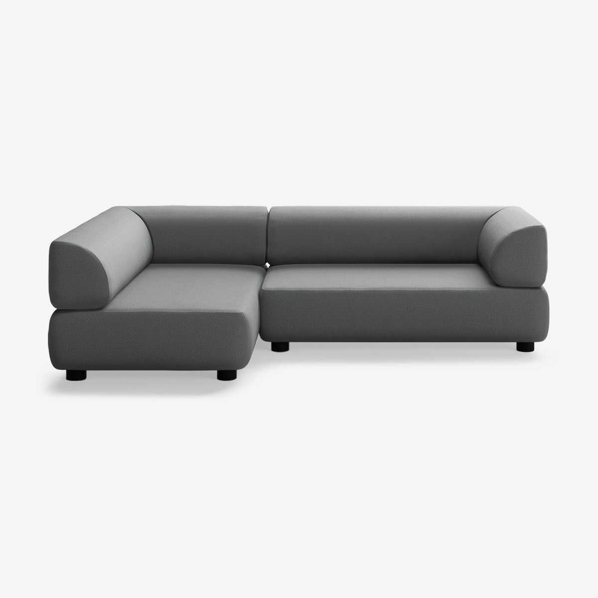 Bolder Sofa 265x150 Rechts Loop Charcoal Niedrige Beine