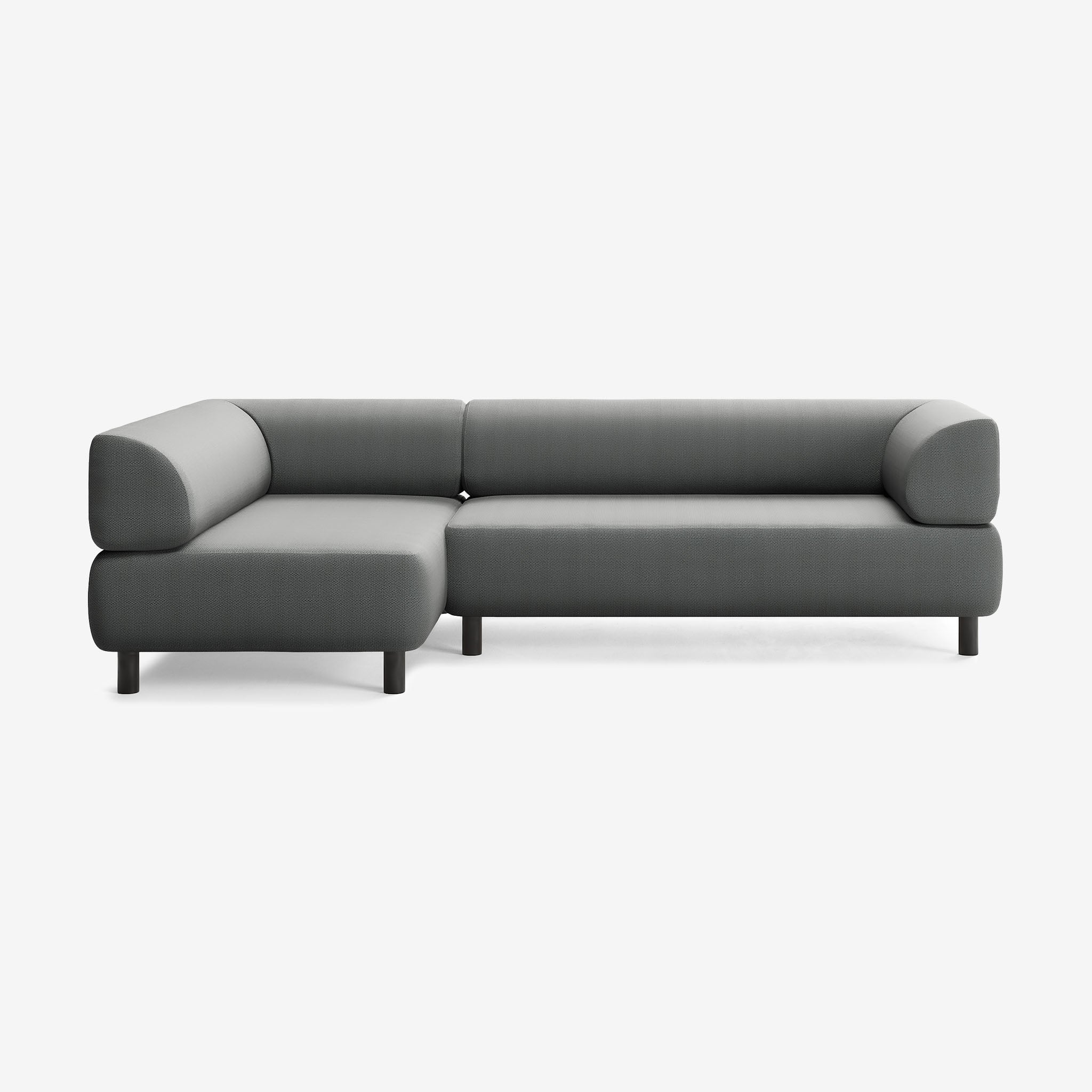 Bolder Sofa 265x150 Rechts Loop Charcoal Schwarz