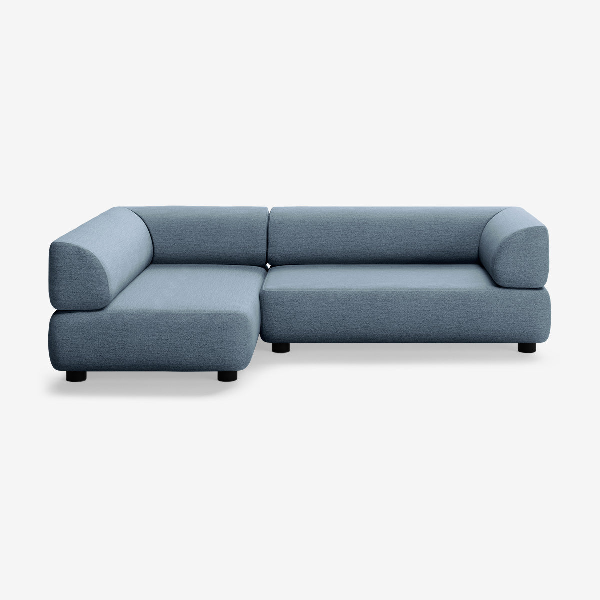 Bolder Sofa 265x150 Rechts Nantes Carbon Sky Niedrige Beine