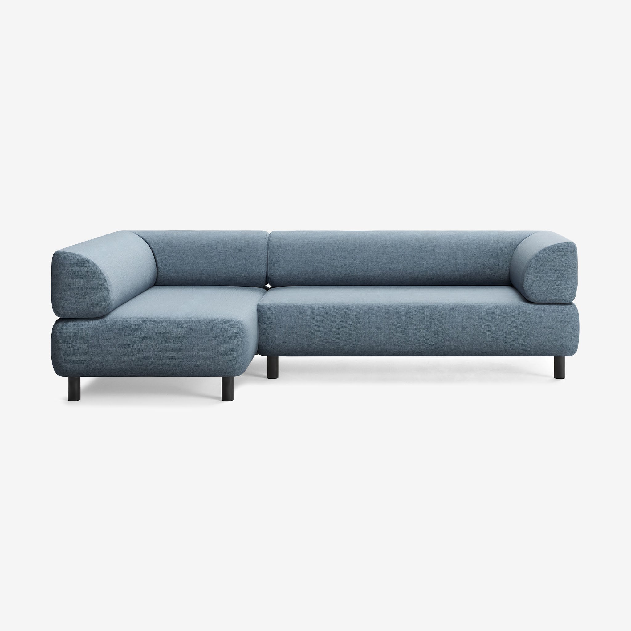 Bolder Sofa 265x150 Rechts Nantes Carbon Sky Schwarz