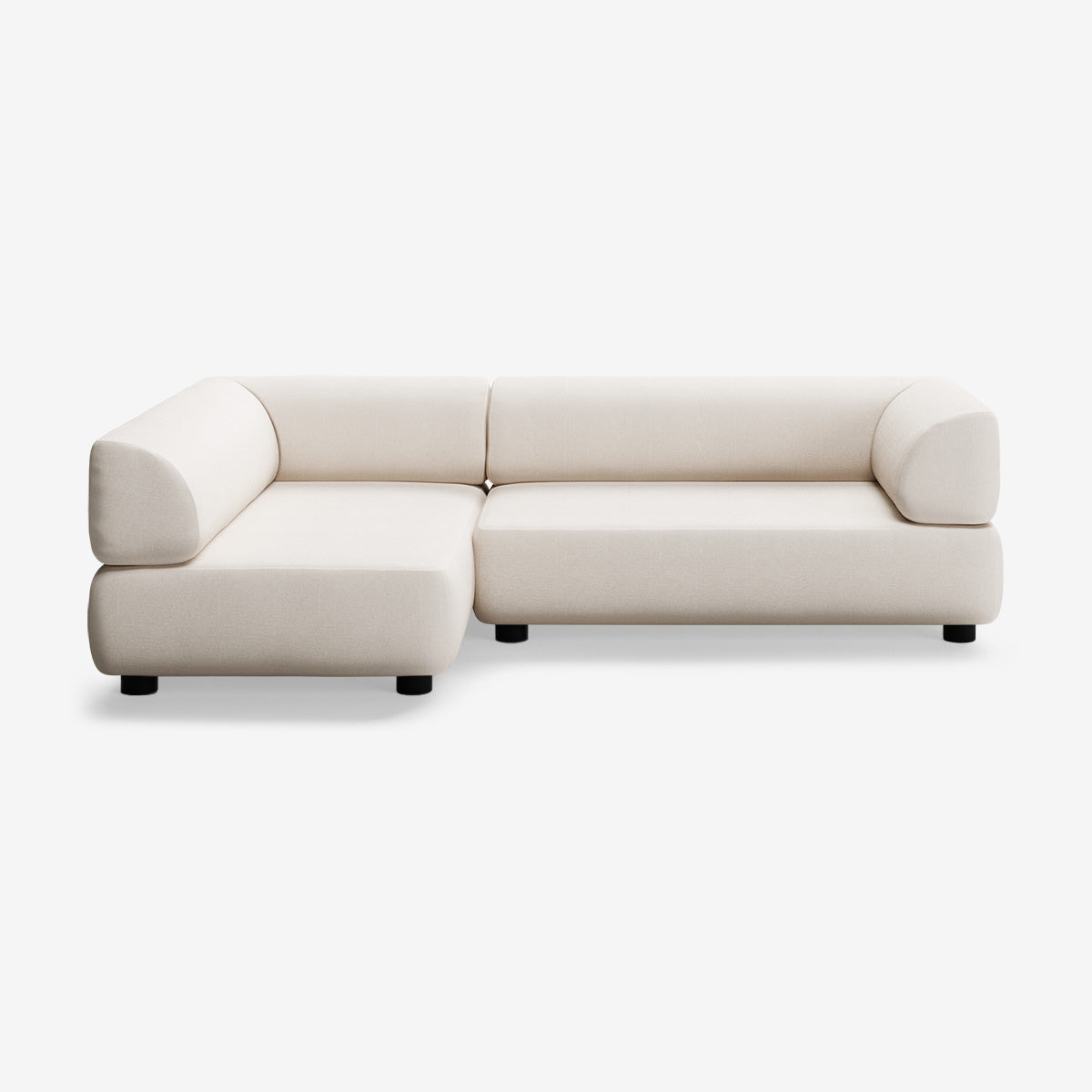 Bolder Sofa 265x150 Rechts Nantes Linen Chalk Niedrige Beine