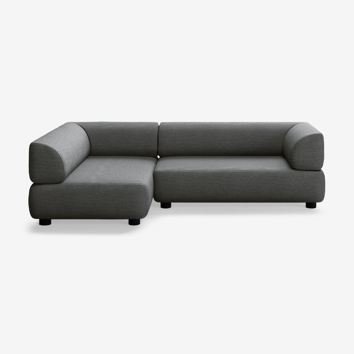 Bolder Sofa 265x150 Rechts Nantes Sooty Niedrige Beine