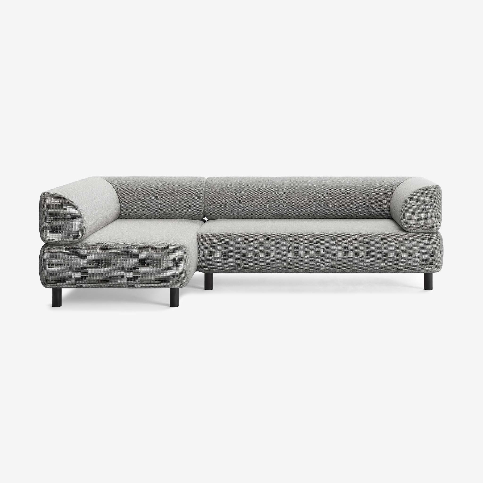 Bolder Sofa 265x150 Rechts Savant Zinc Schwarz