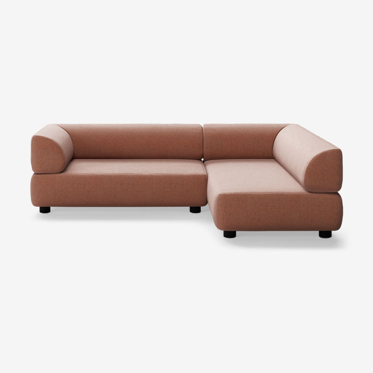 Bolder Sofa 265x170 Links Heritage Rust Niedrige Beine