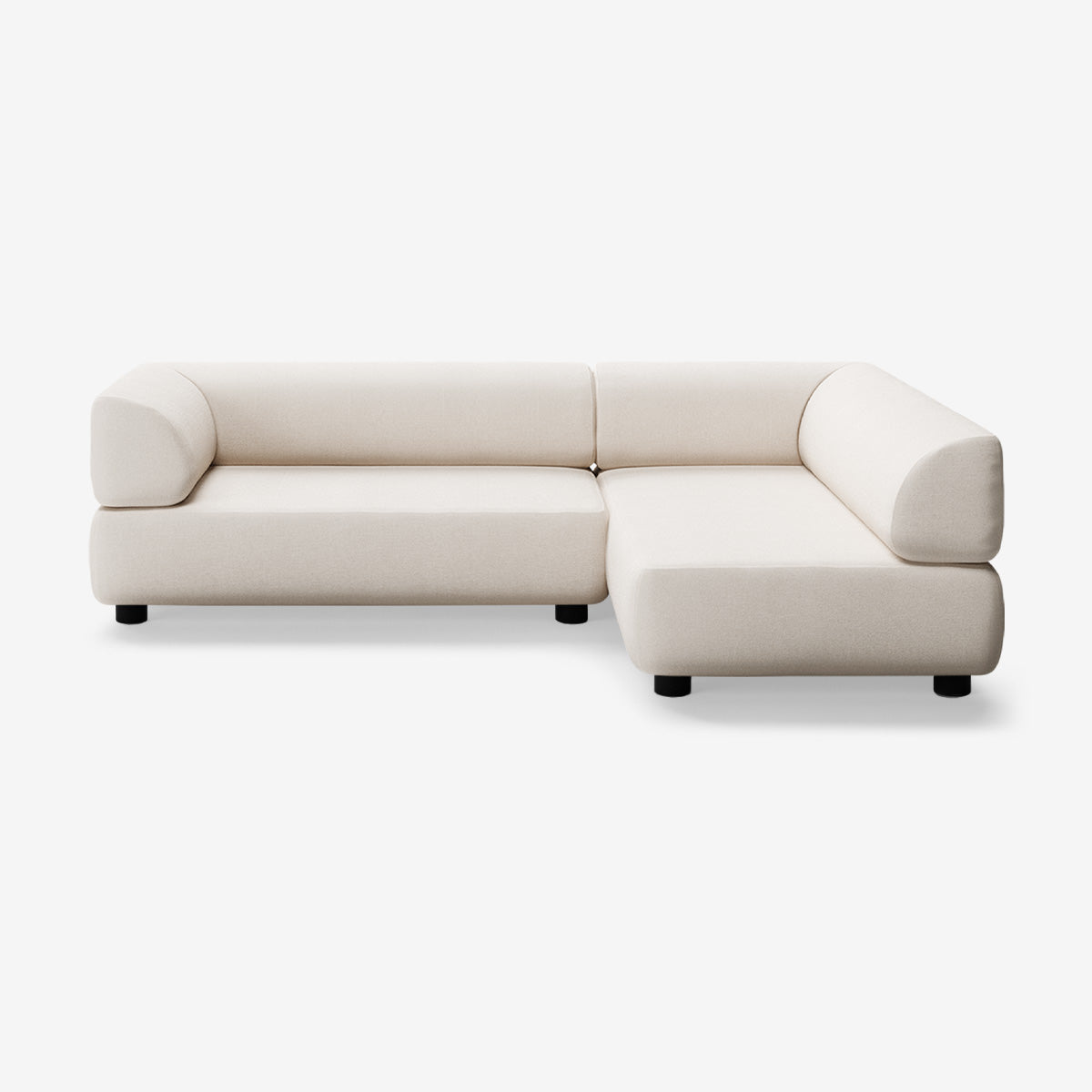 Bolder Sofa 265x170 Links Nantes Linen Chalk Niedrige Beine
