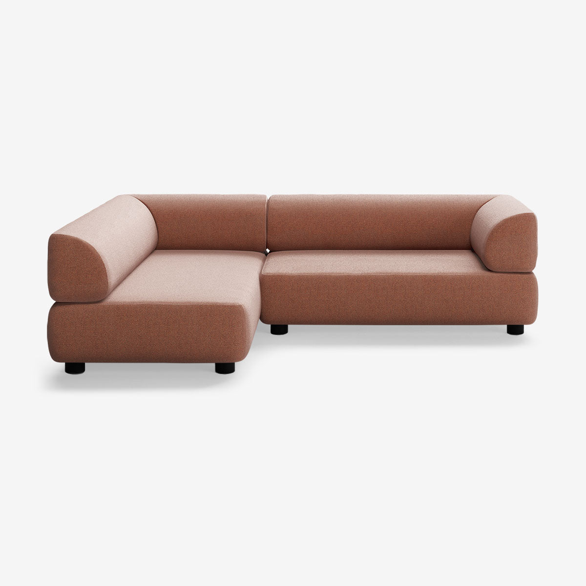 Bolder Sofa 265x170 Rechts Heritage Rust Niedrige Beine