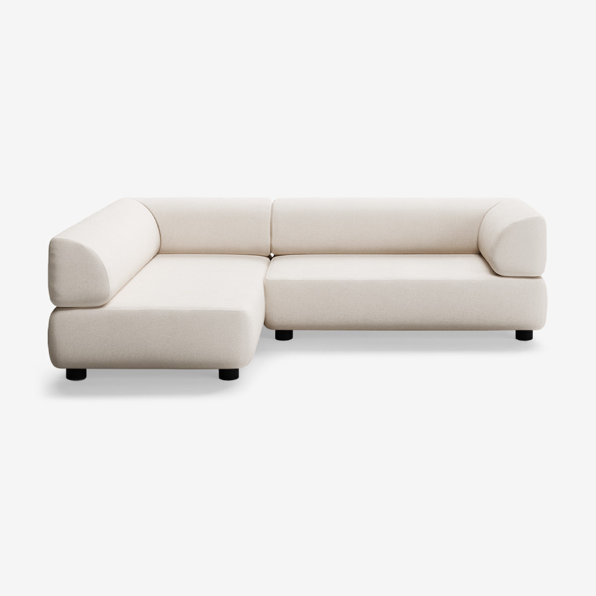 Bolder Sofa 265x170 Rechts Nantes Linen Chalk Niedrige Beine