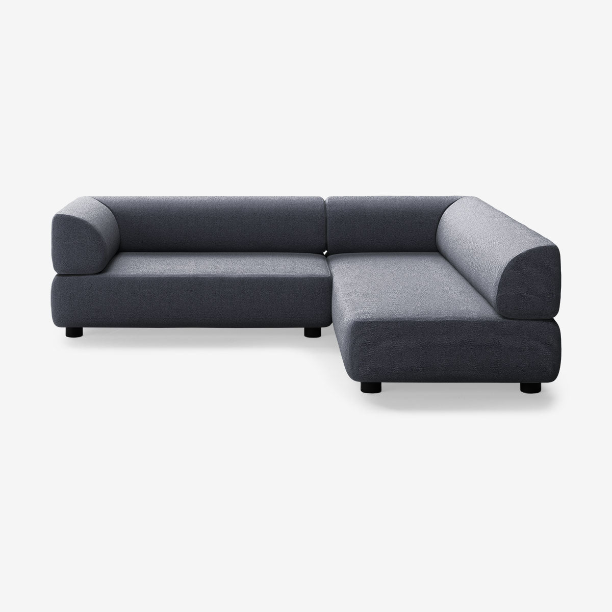 Bolder Sofa 265x200 Links Heritage Indigo Niedrige Beine
