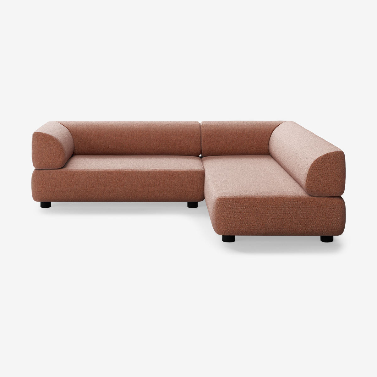 Bolder Sofa 265x200 Links Heritage Rust Niedrige Beine