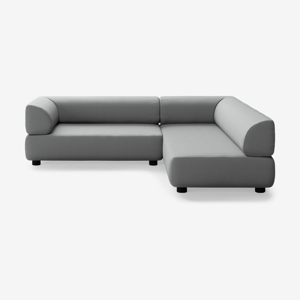 Bolder Sofa 265x200 Links Loop Charcoal Niedrige Beine