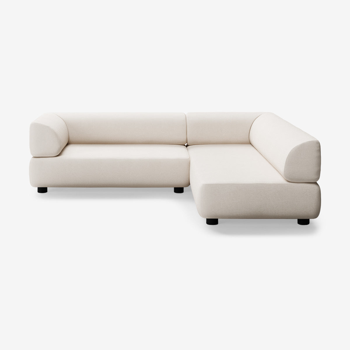 Bolder Sofa 265x200 Links Nantes Linen Chalk Niedrige Beine
