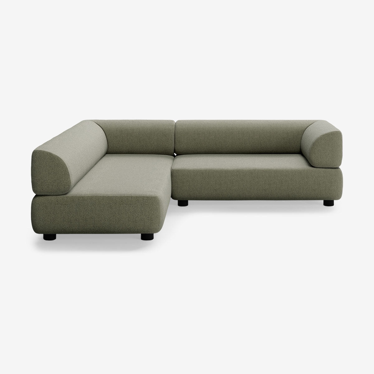 Bolder Sofa 265x200 Rechts Heritage Leaf Niedrige Beine