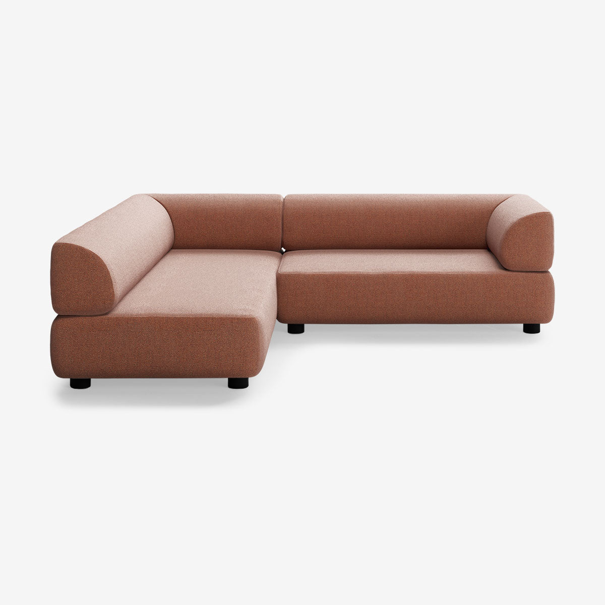 Bolder Sofa 265x200 Rechts Heritage Rust Niedrige Beine