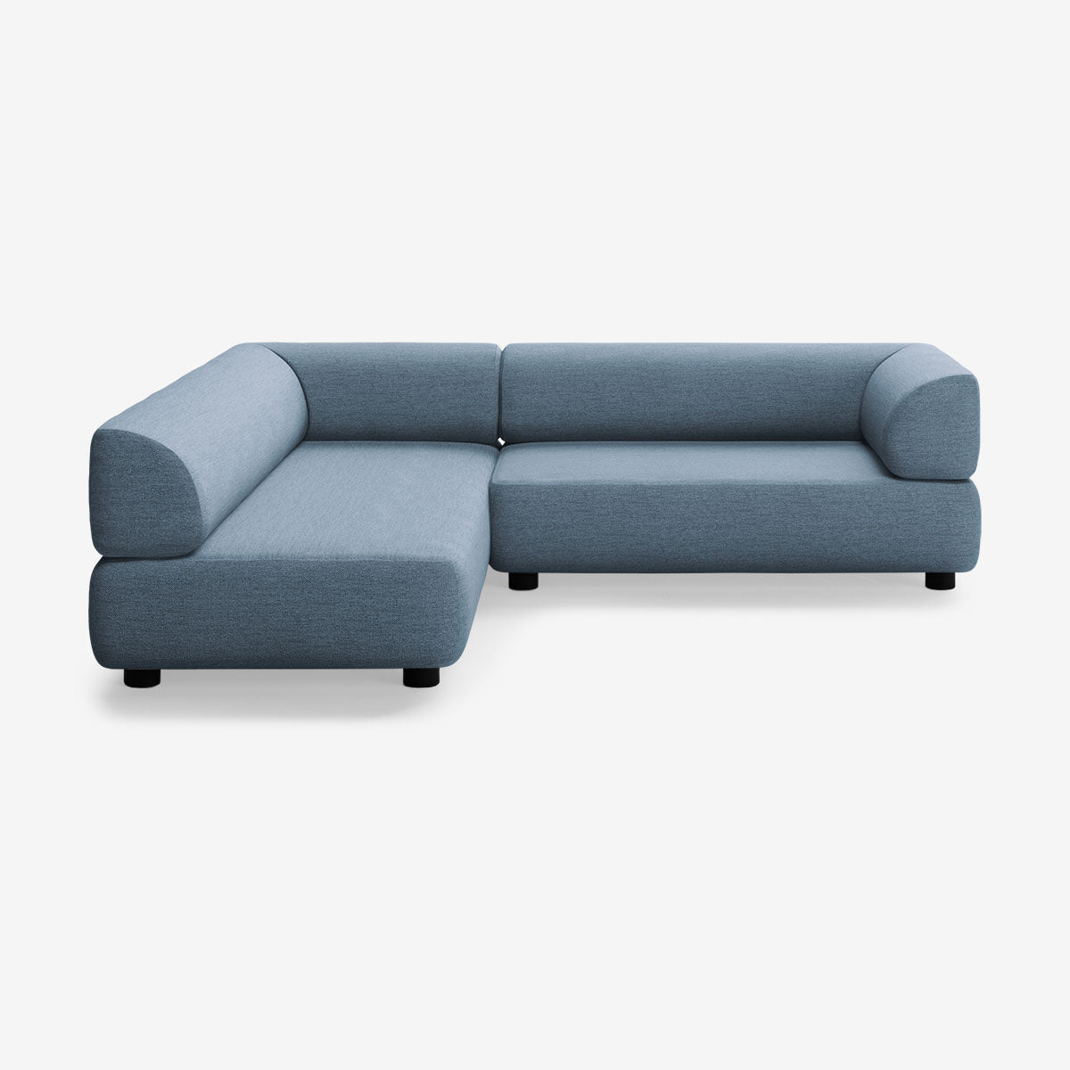 Bolder Sofa 265x200 Rechts Nantes Carbon Sky Niedrige Beine