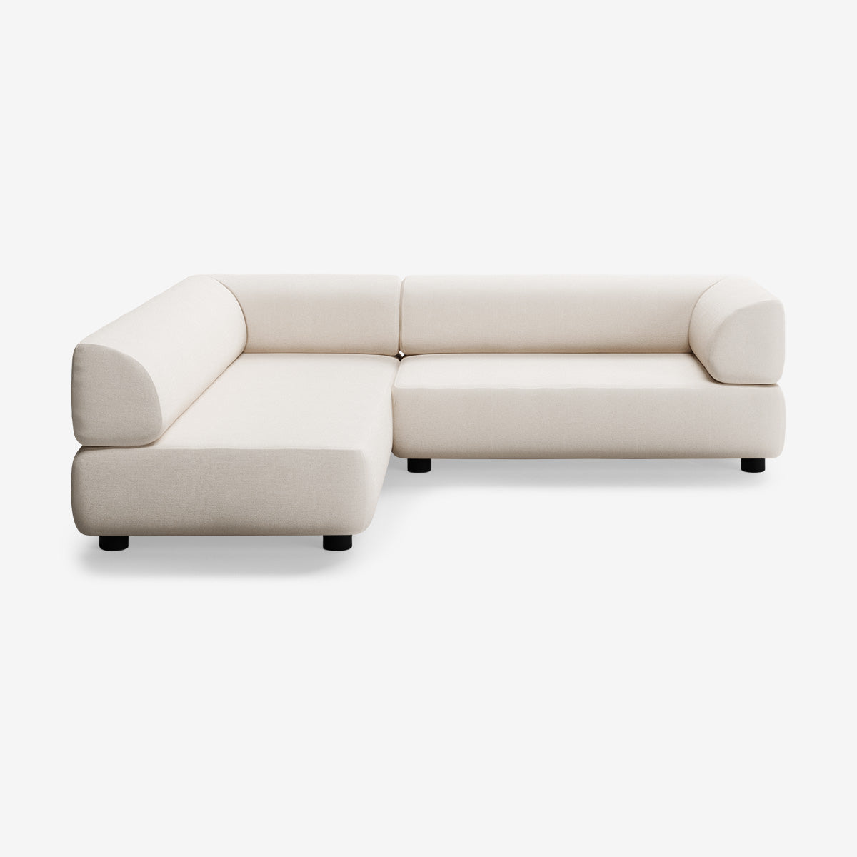 Bolder Sofa 265x200 Rechts Nantes Linen Chalk Niedrige Beine