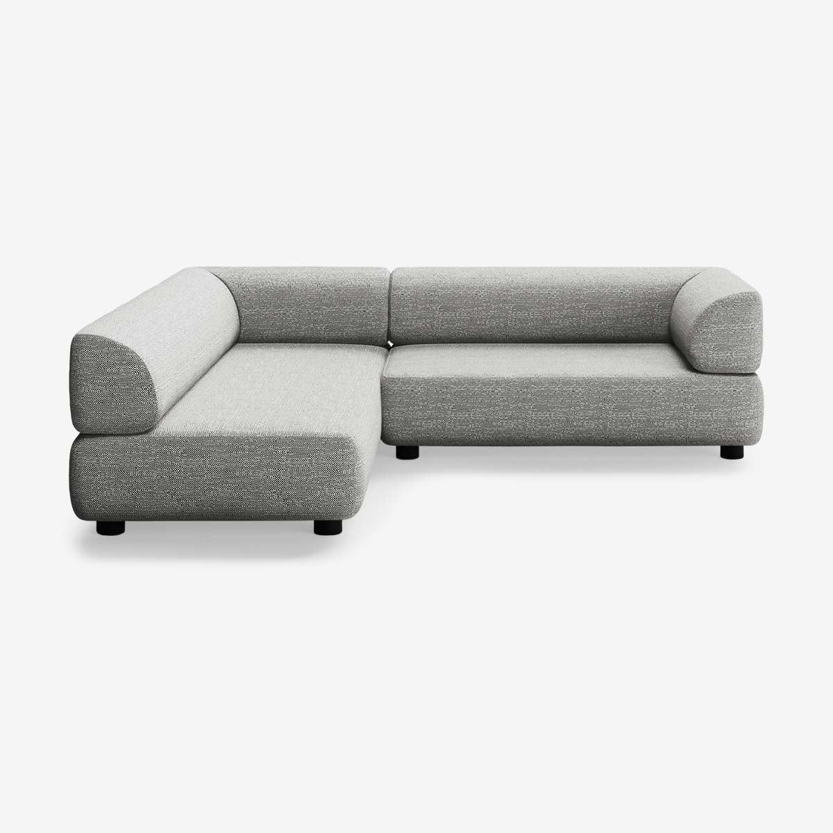 Bolder Sofa 265x200 Rechts Savant Zinc Niedrige Beine