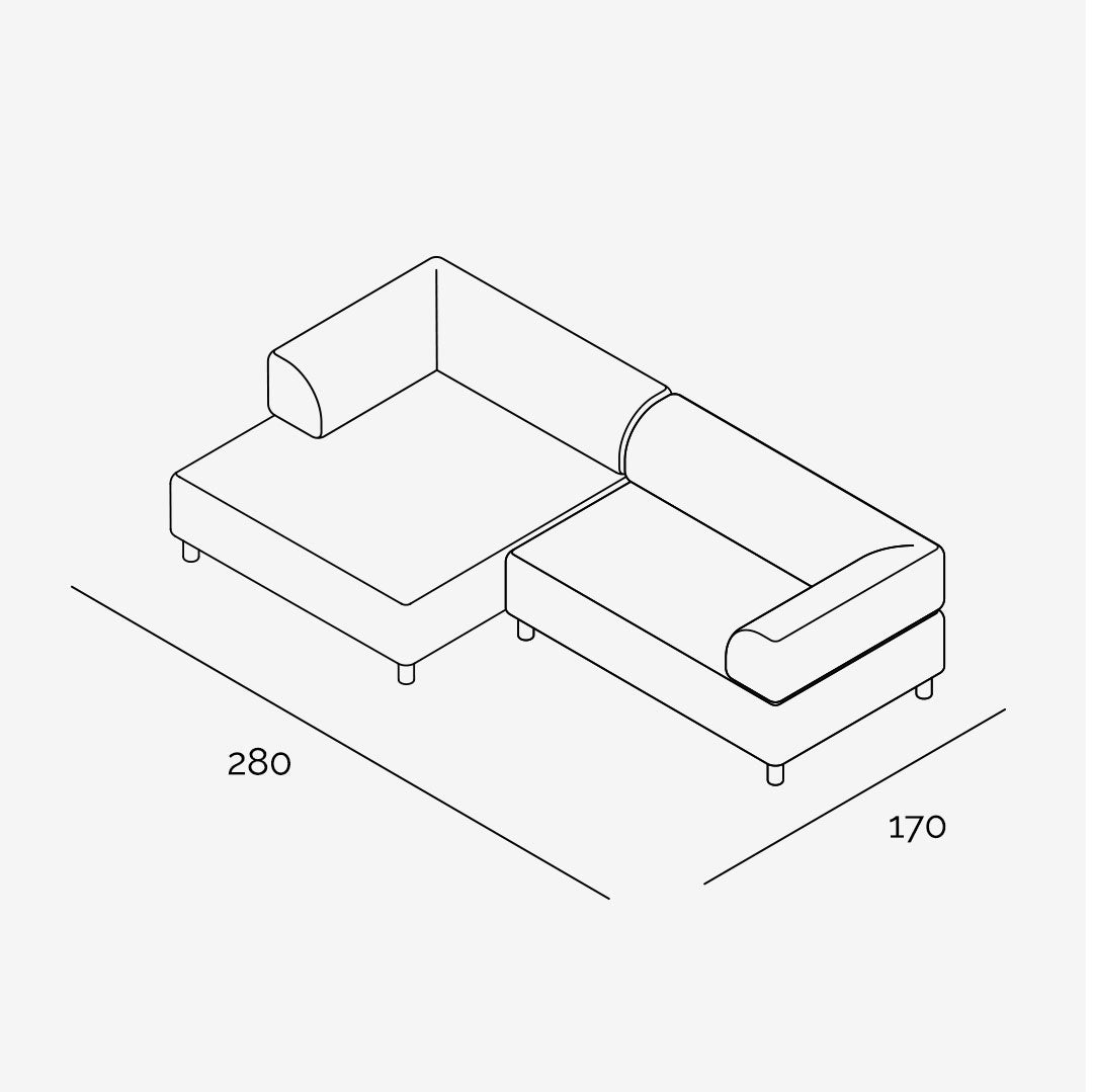 Bolder Sofa 280x170 cm (4-Sitzer)