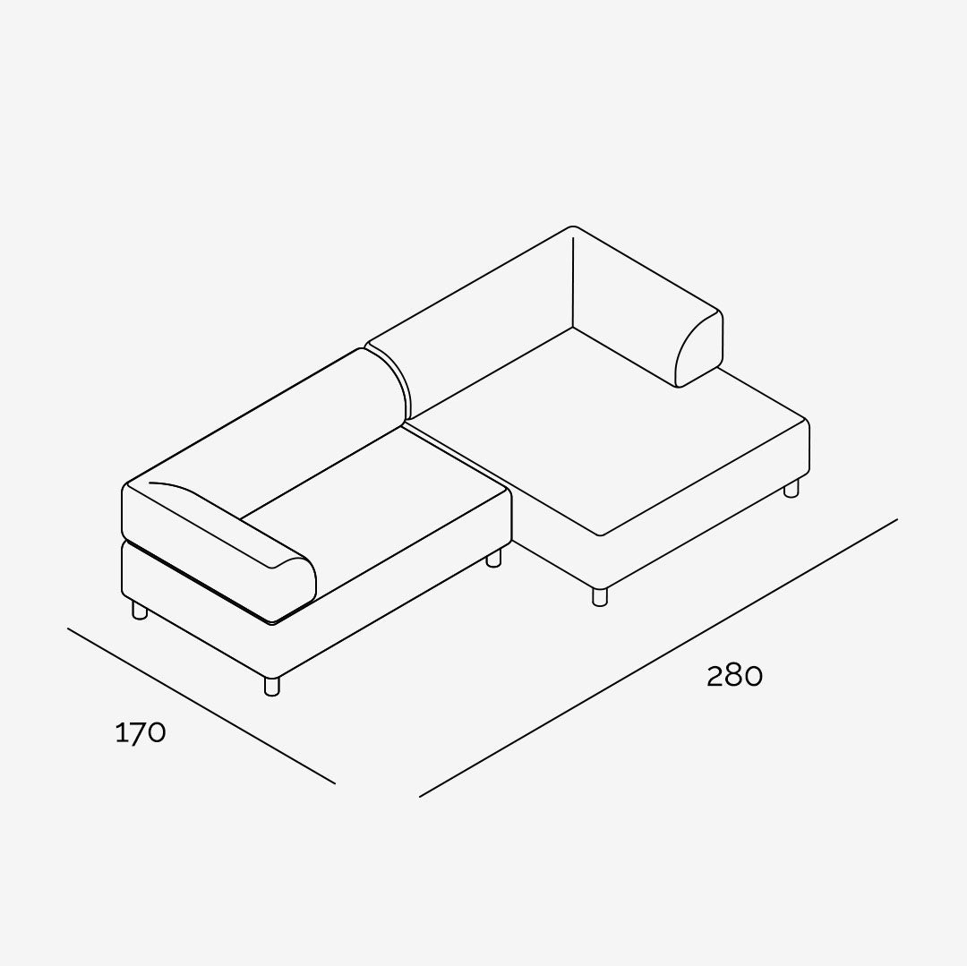 Bolder Sofa 280x170 cm (4-Sitzer)